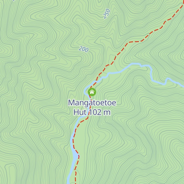 Map of Mangatoetoe Hut