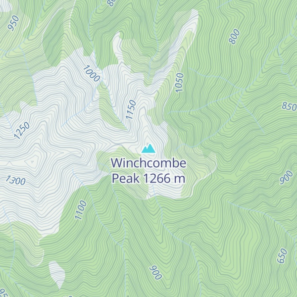 Map of Winchcombe Peak