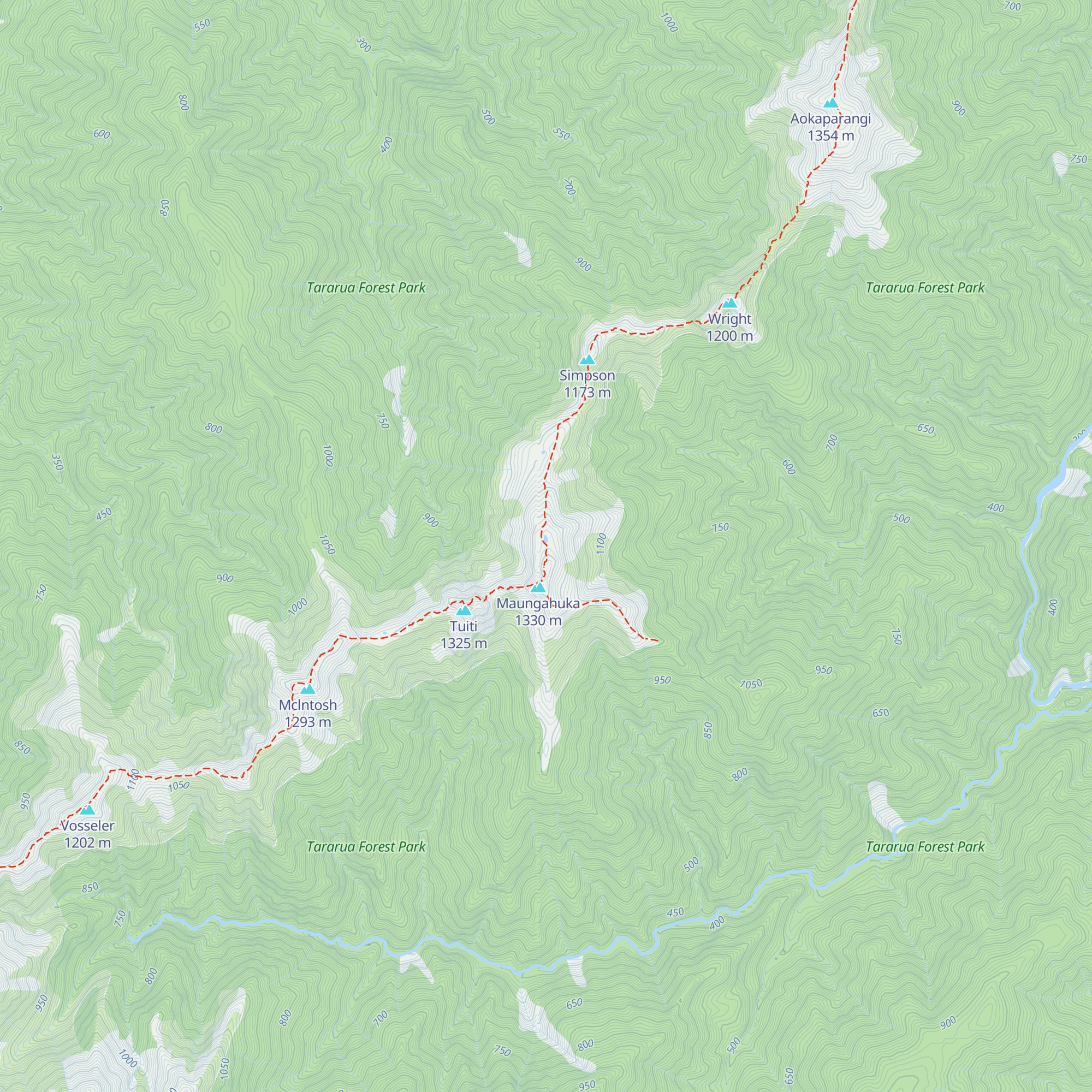 Maungahuka Hut map