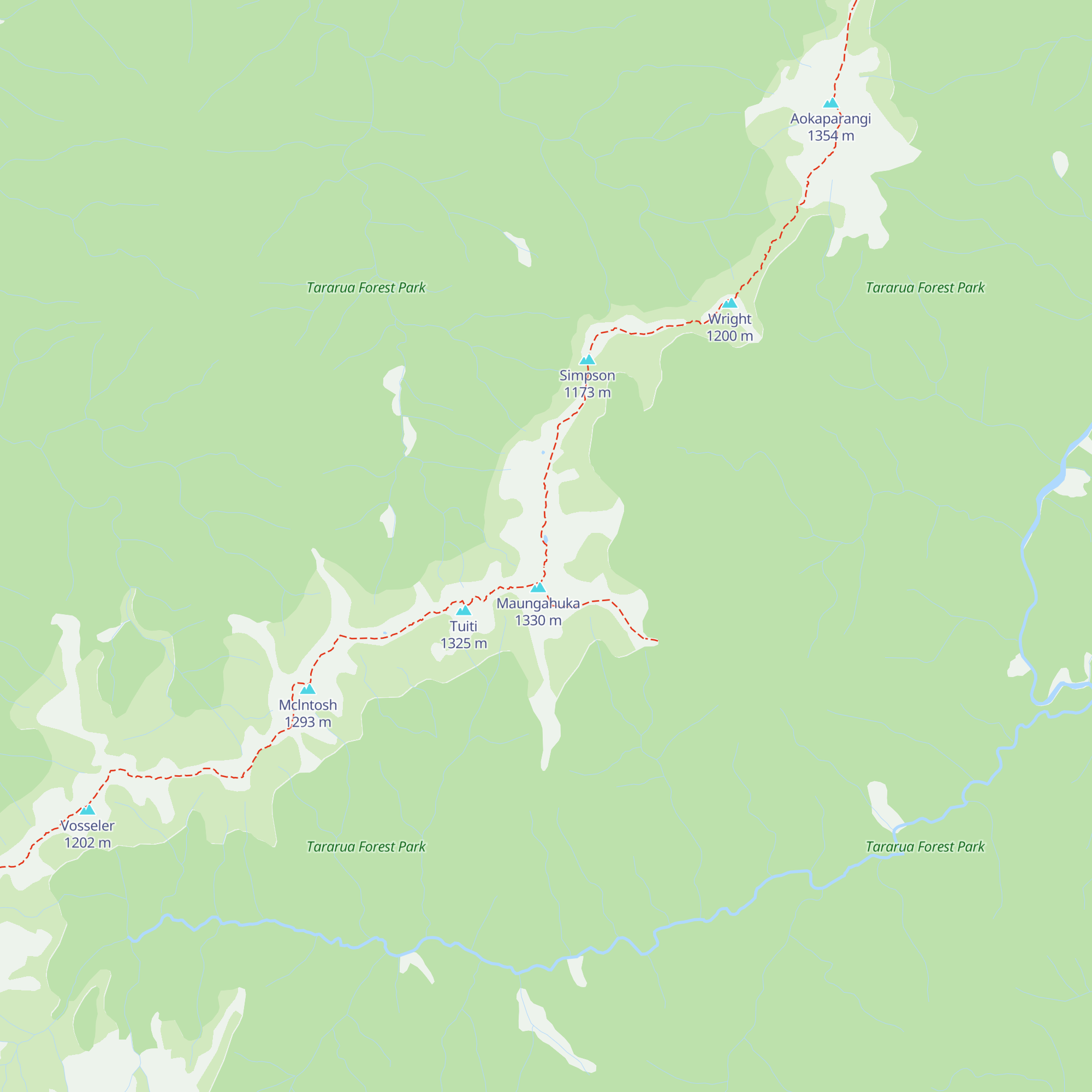 Maungahuka Hut map