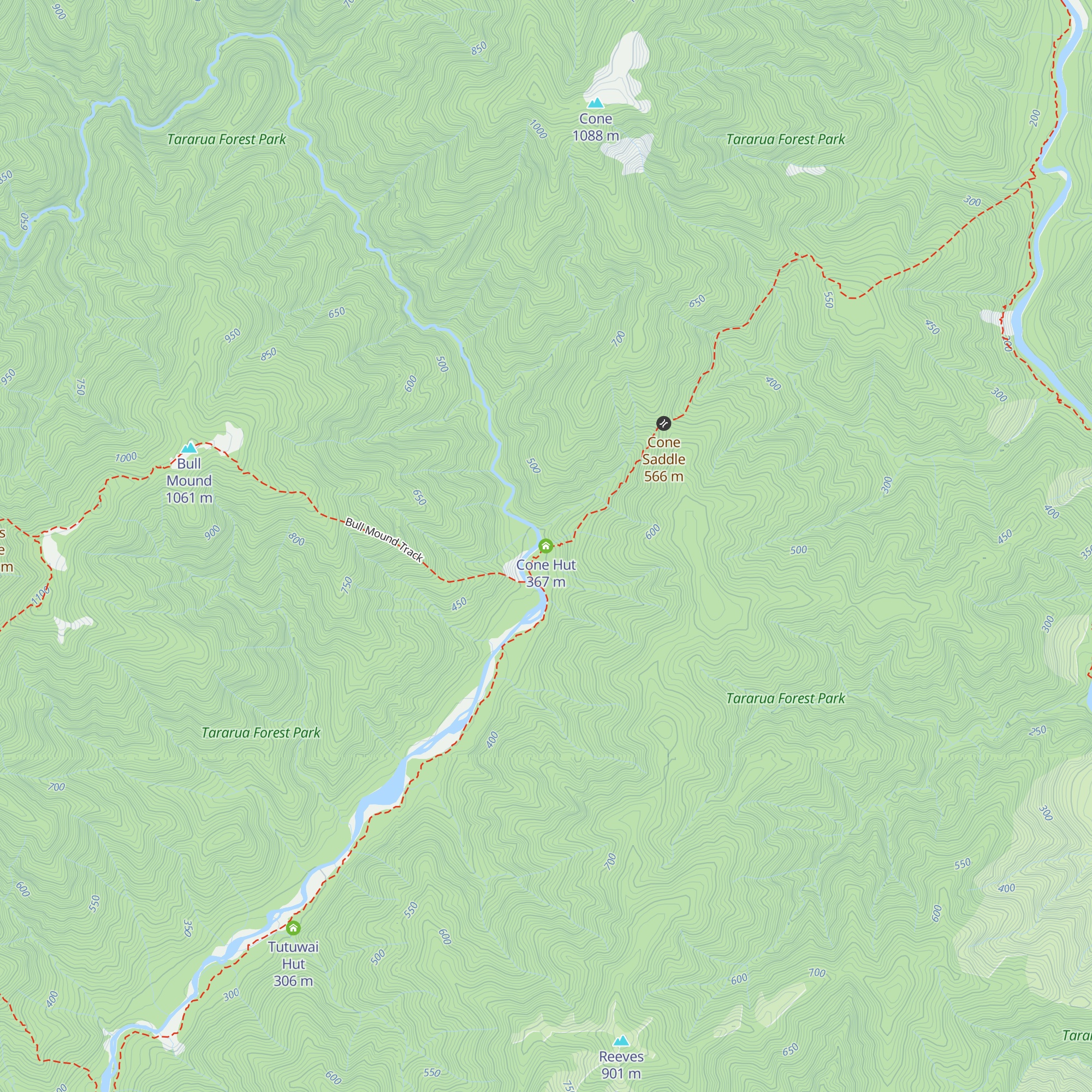 Cone Hut map