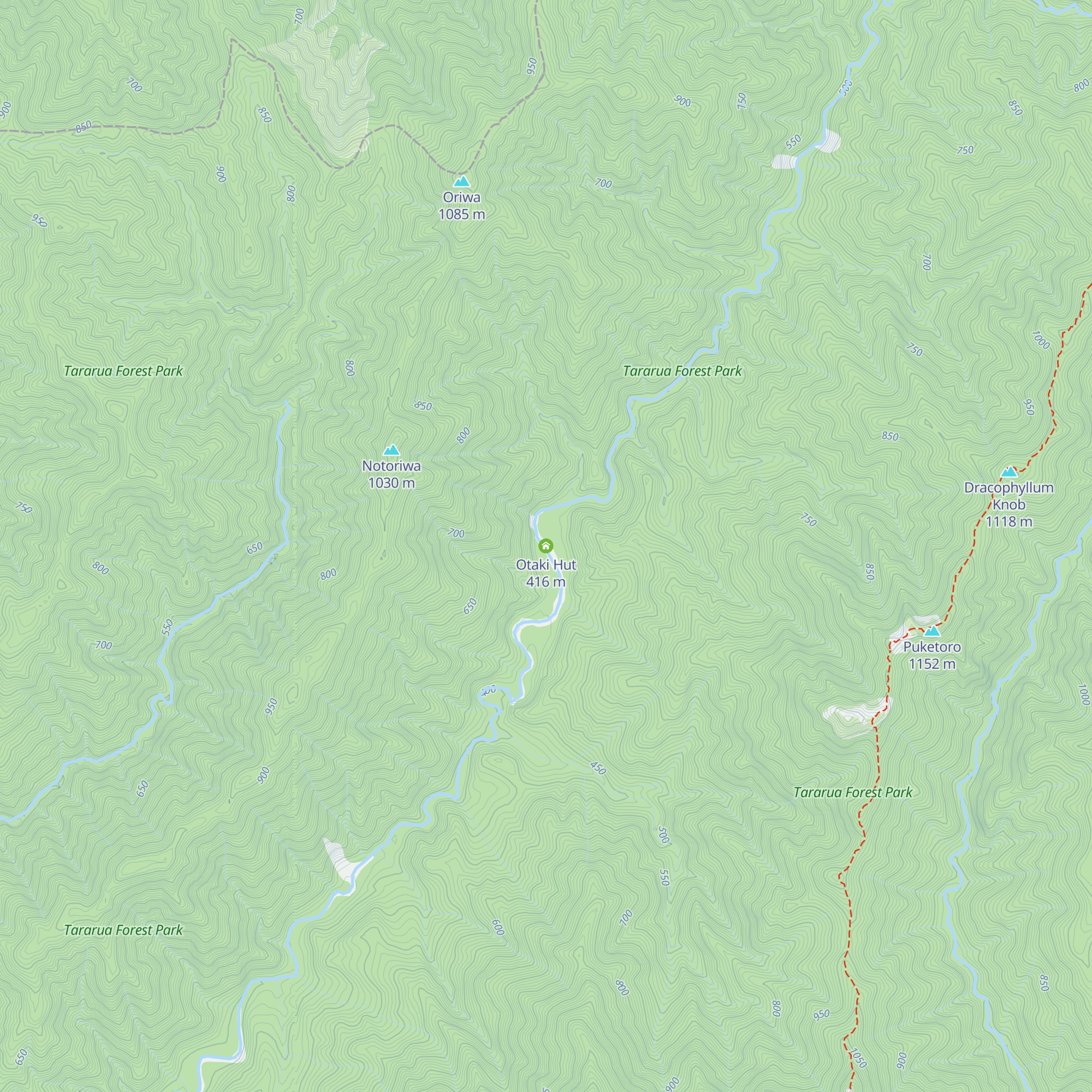 Otaki Hut map