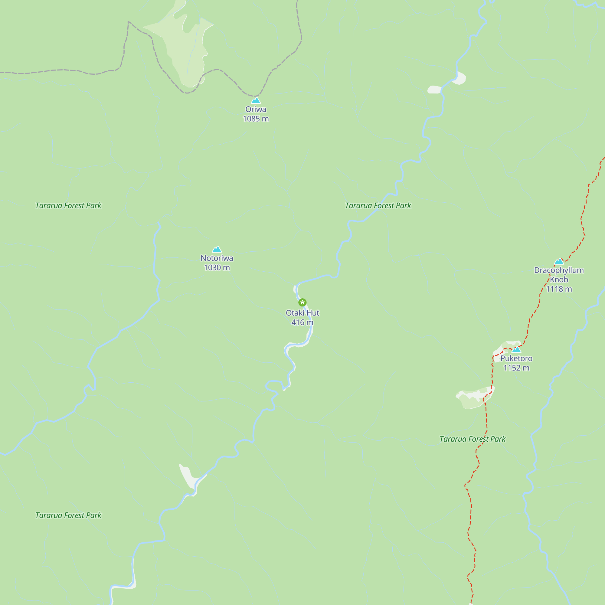 Otaki Hut map