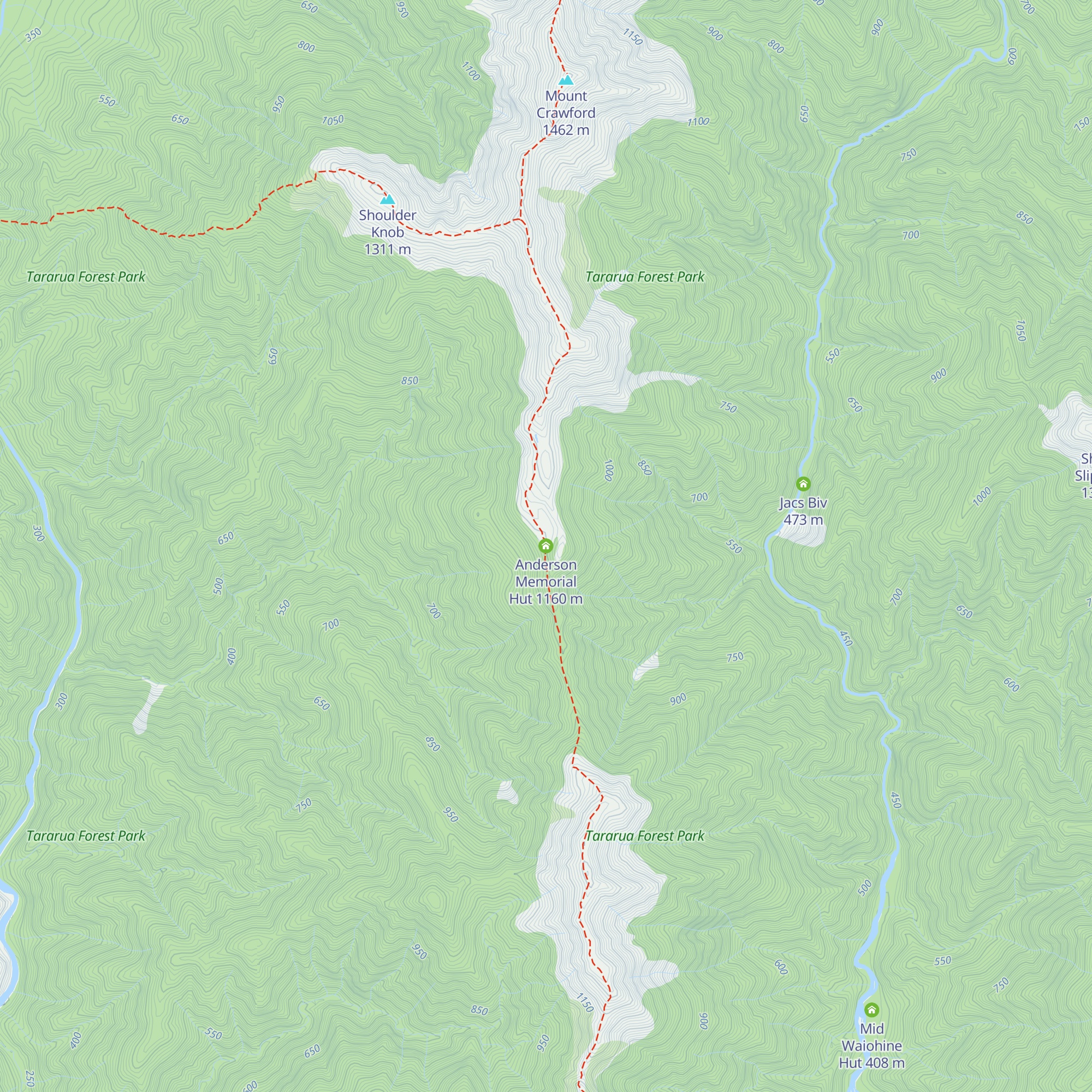 Anderson Memorial Hut map