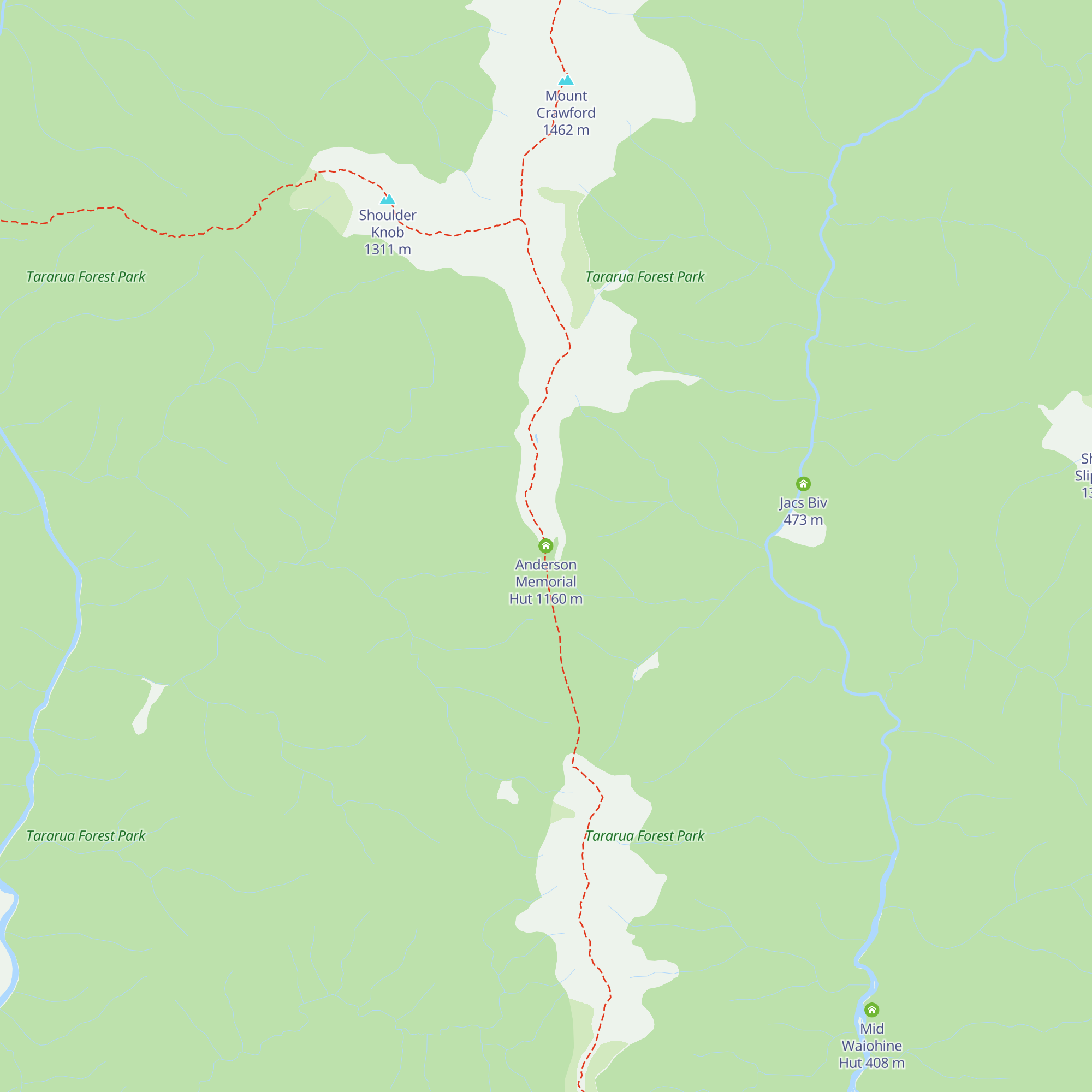 Anderson Memorial Hut map