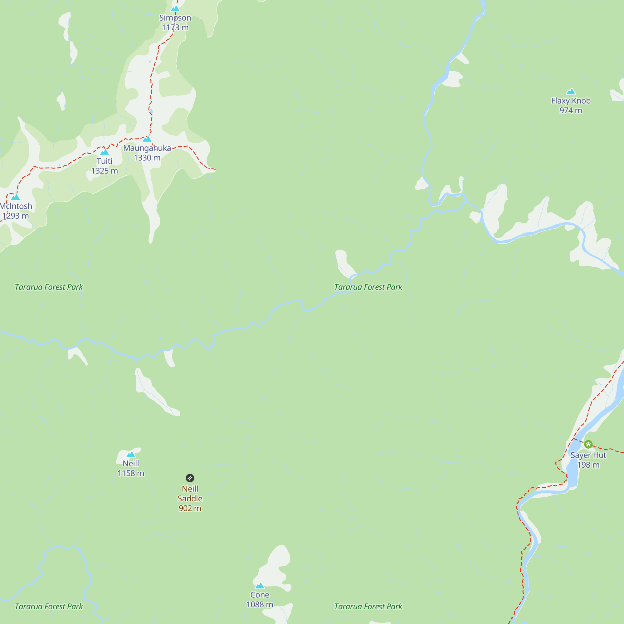 Neill Forks Hut map