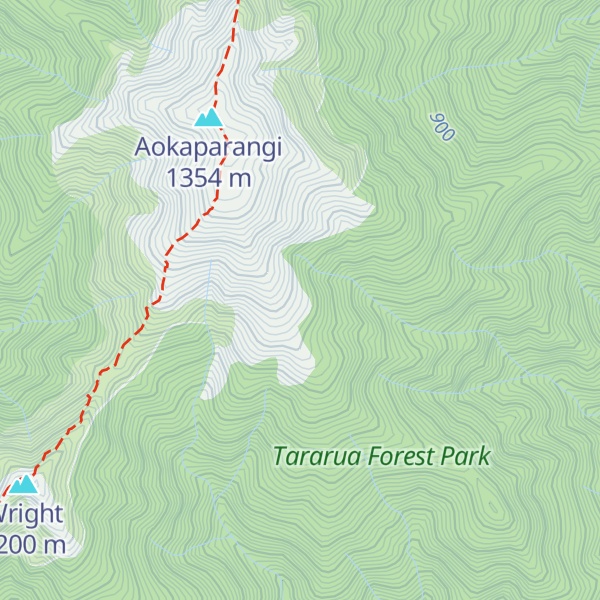 Map of Aokaparangi Hut