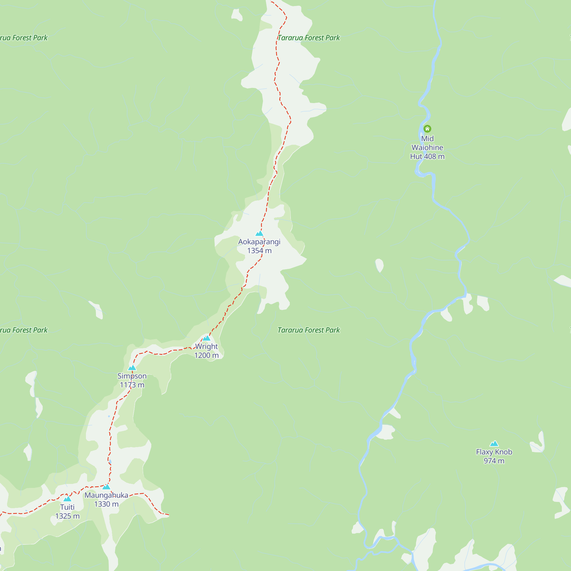 Aokaparangi Hut map