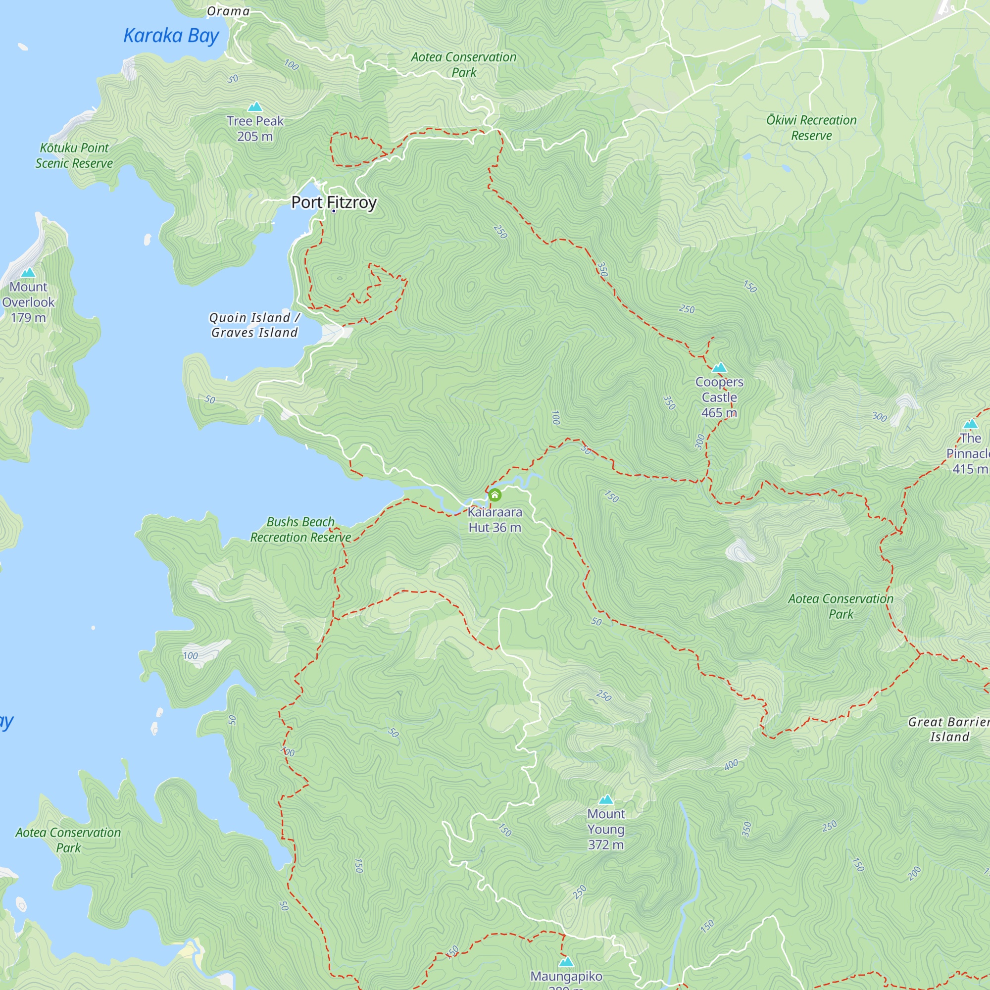 Kaiaraara Hut map