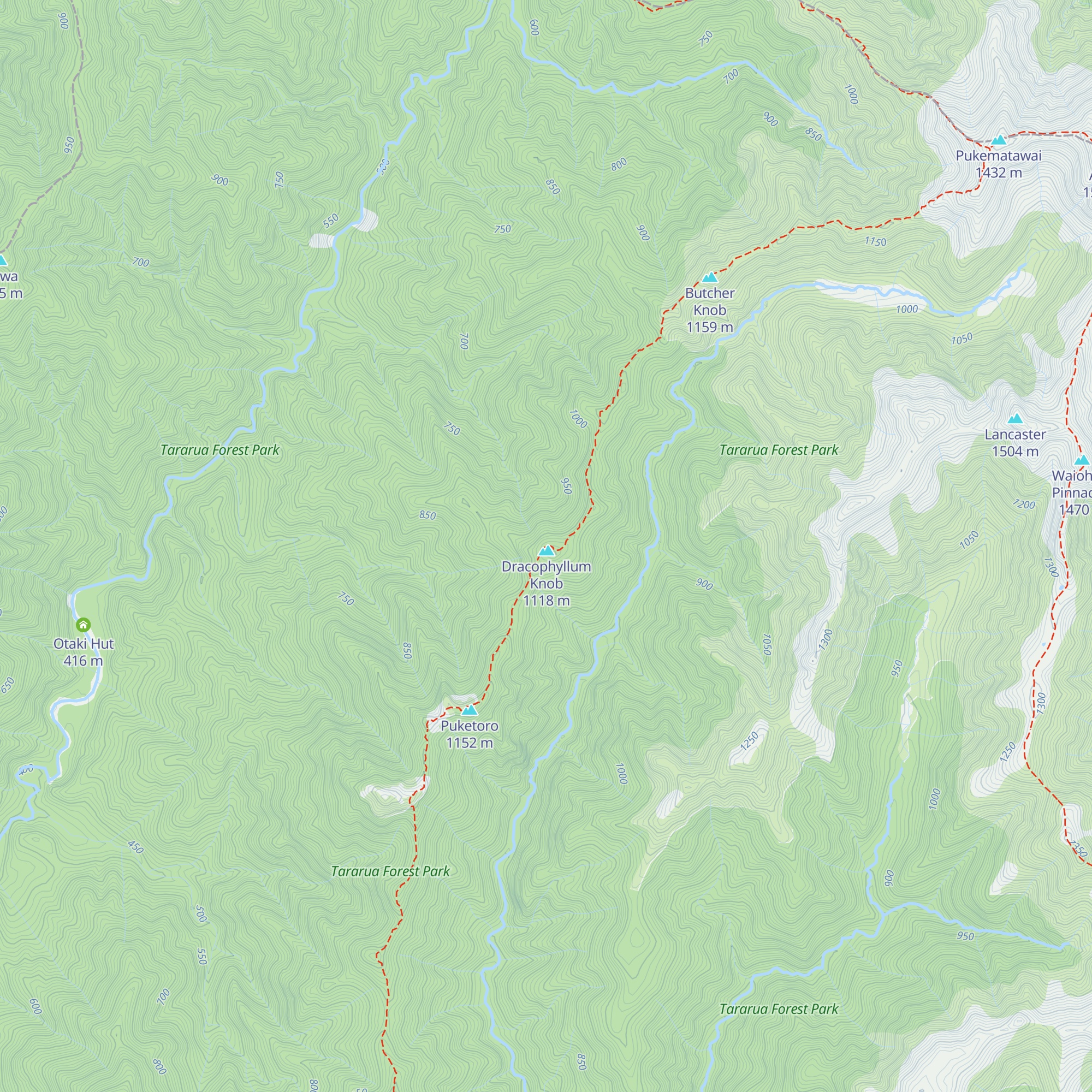 Dracophyllum Hut map