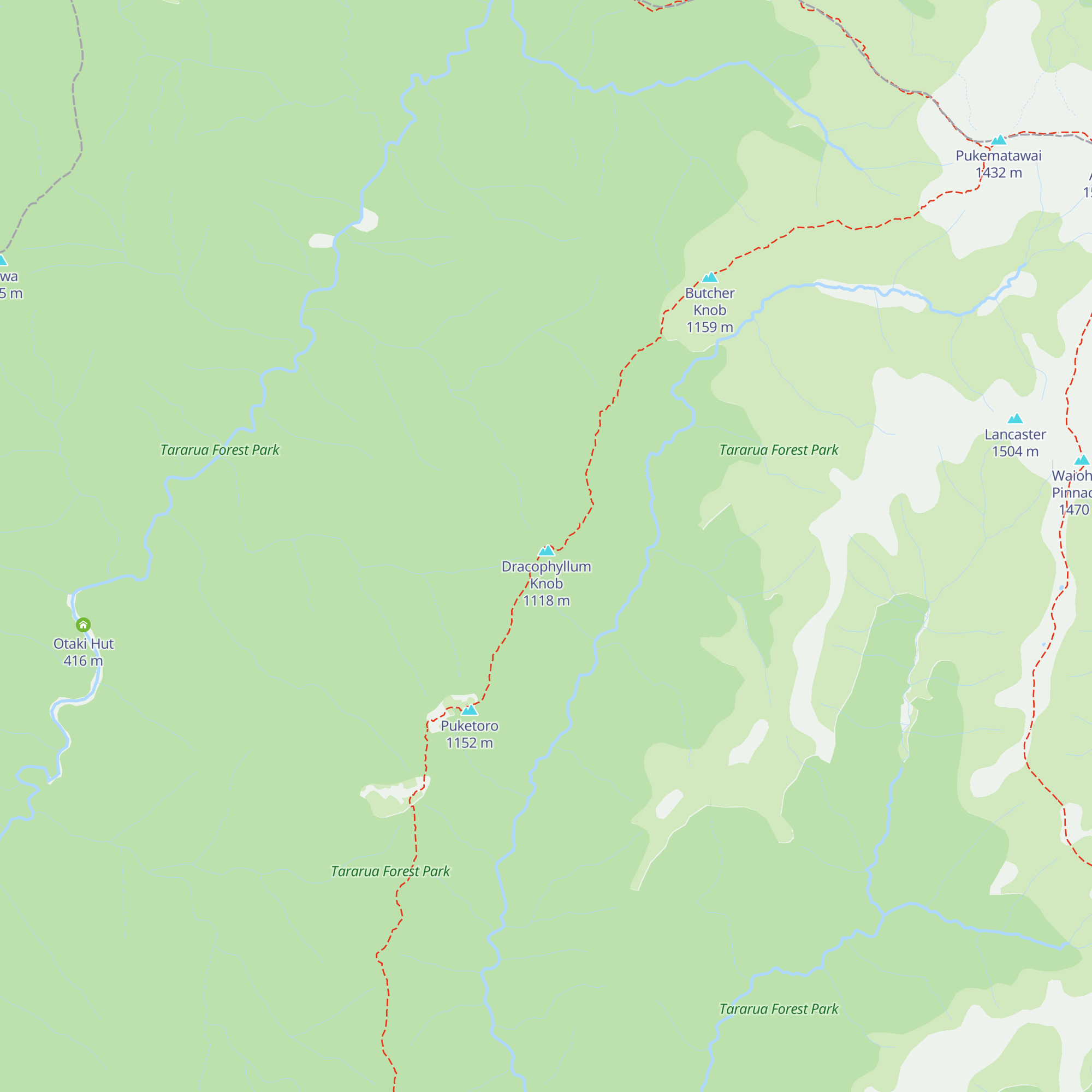 Dracophyllum Hut map