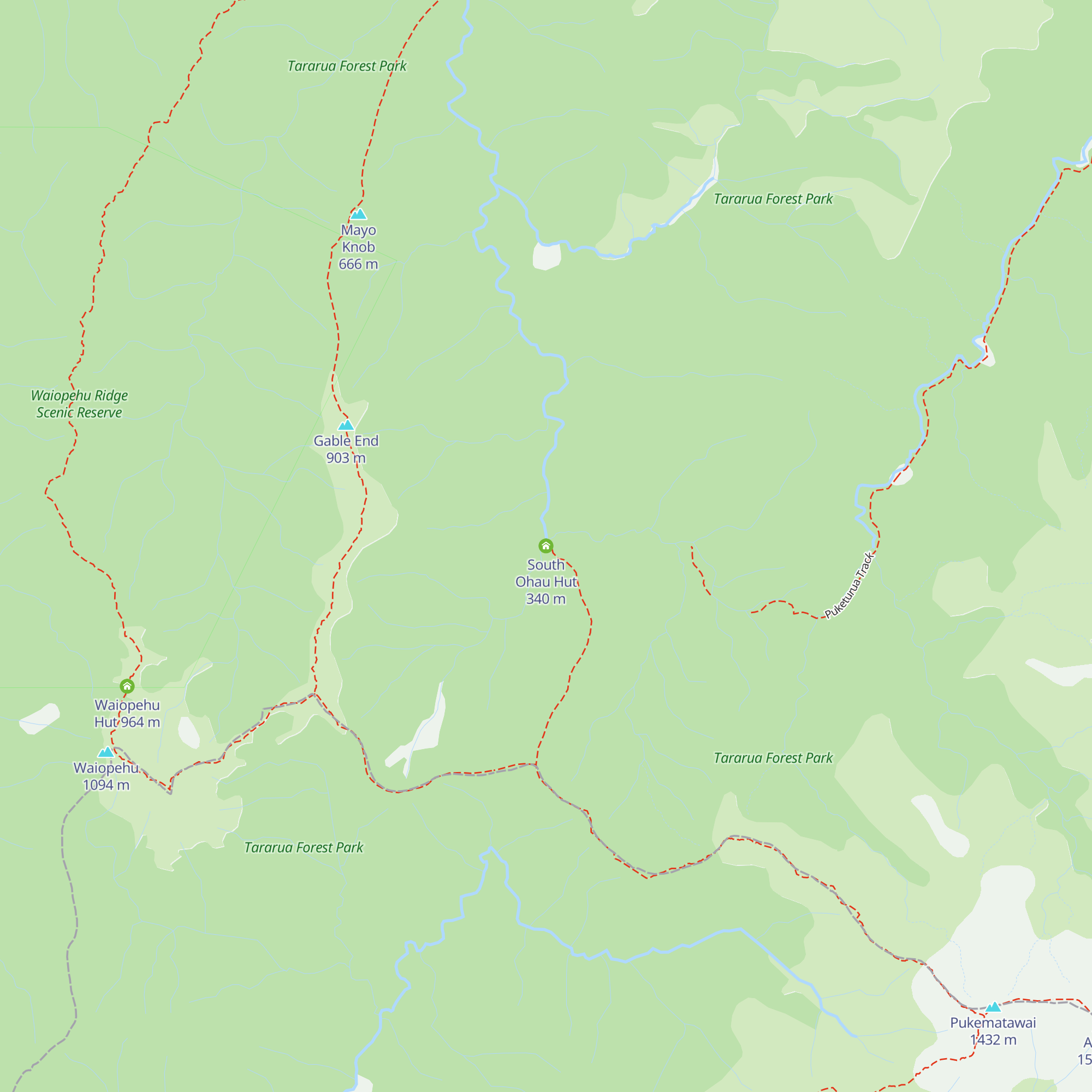 South Ohau Hut map