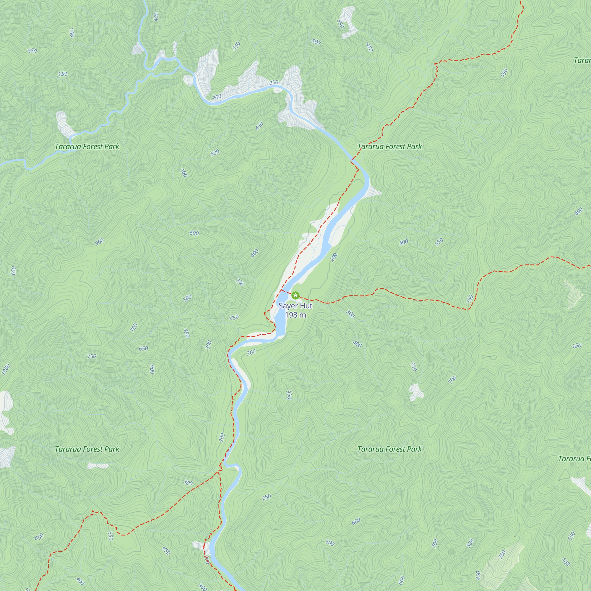 Sayer Hut map