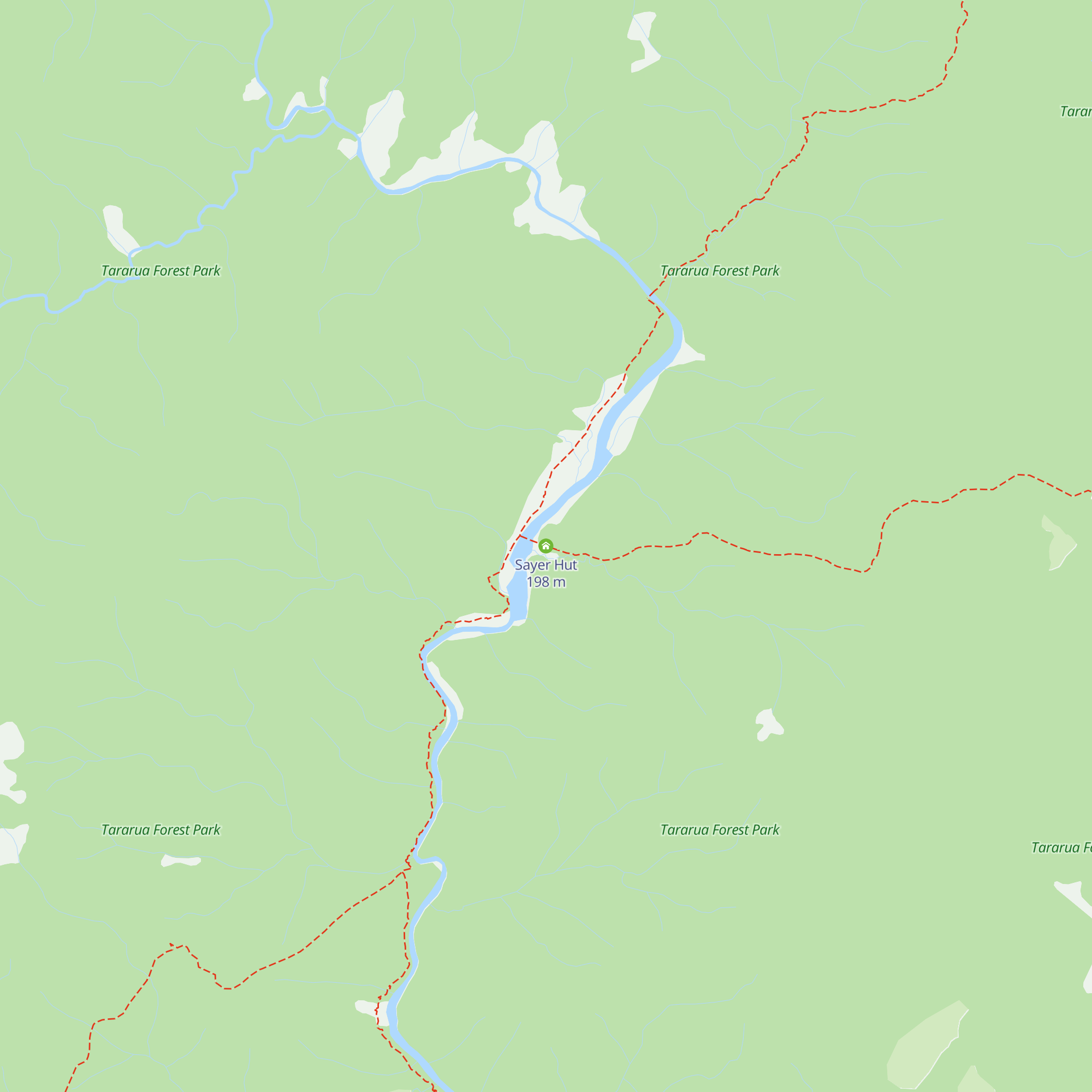 Sayer Hut map