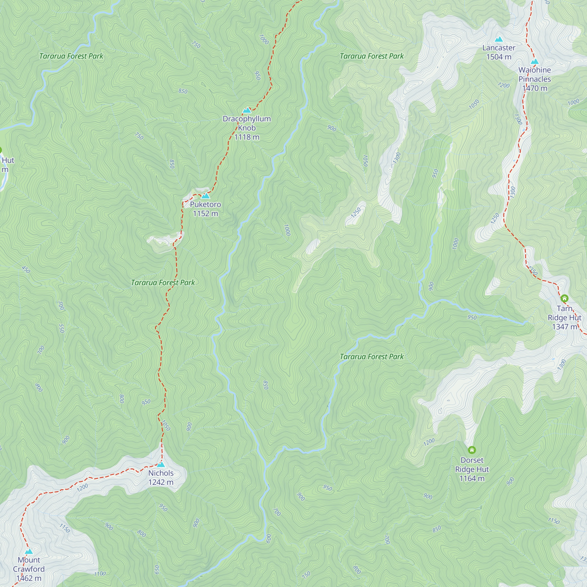 Carkeek Hut map