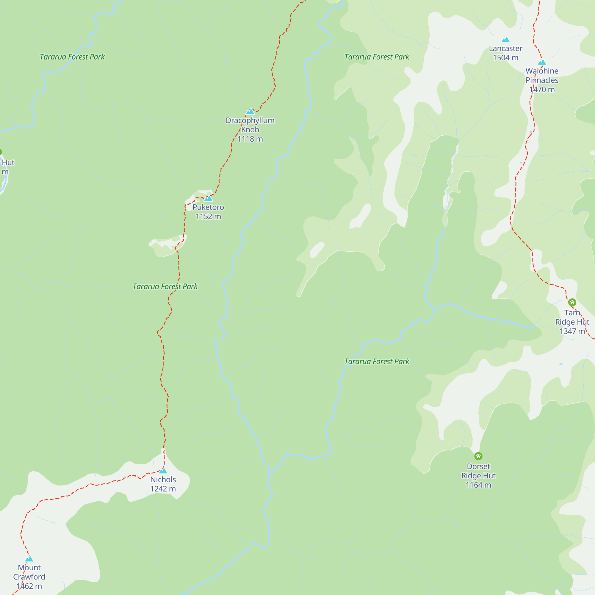 Carkeek Hut map