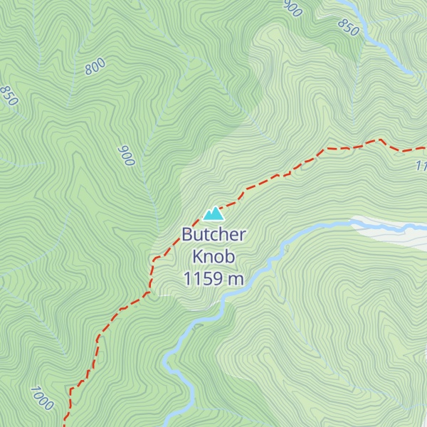 Map of Butcher Knob