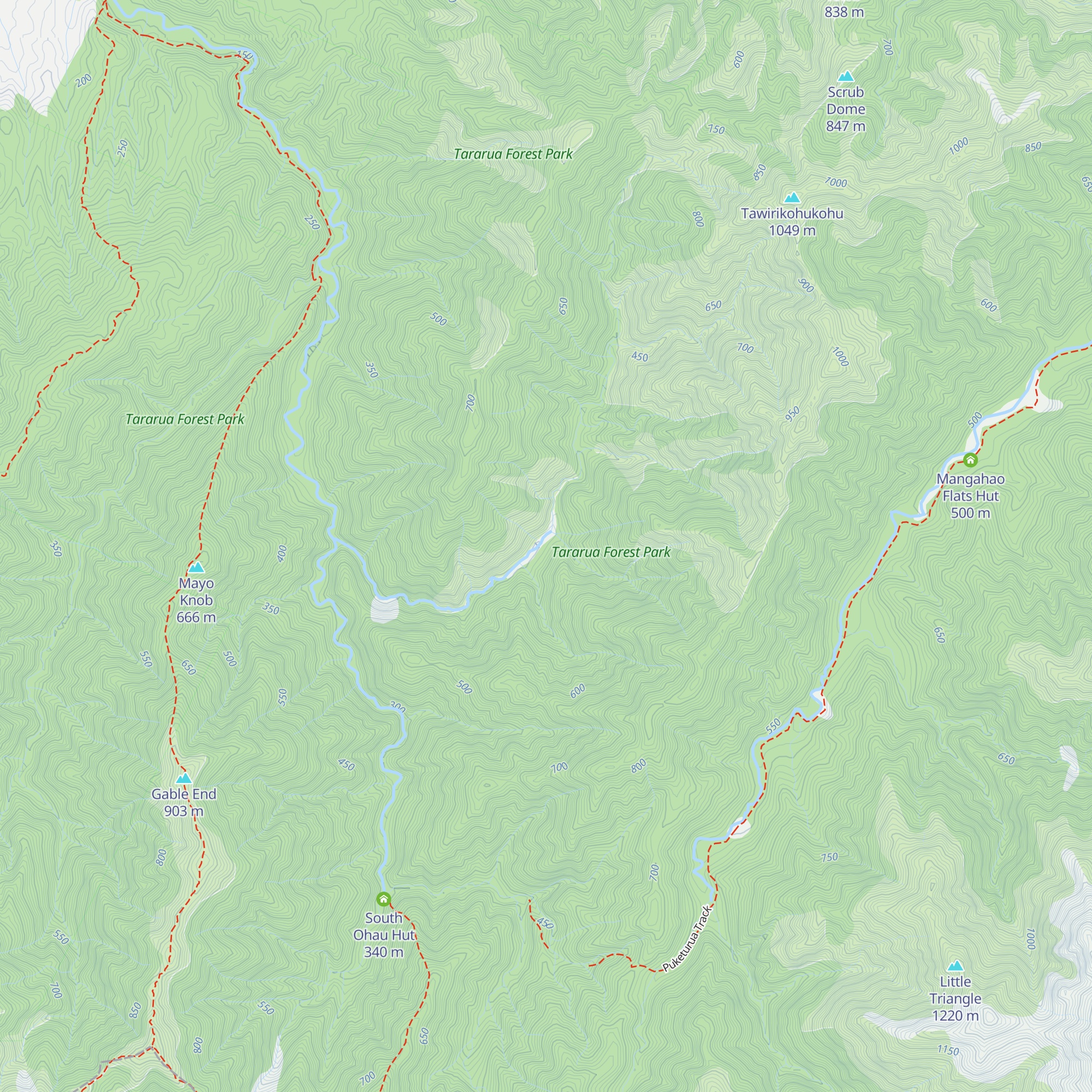 North Ohau Hut map