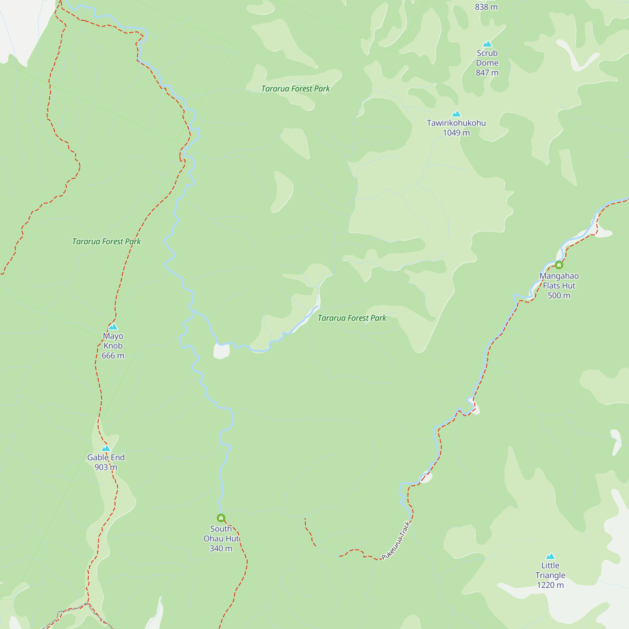 North Ohau Hut map