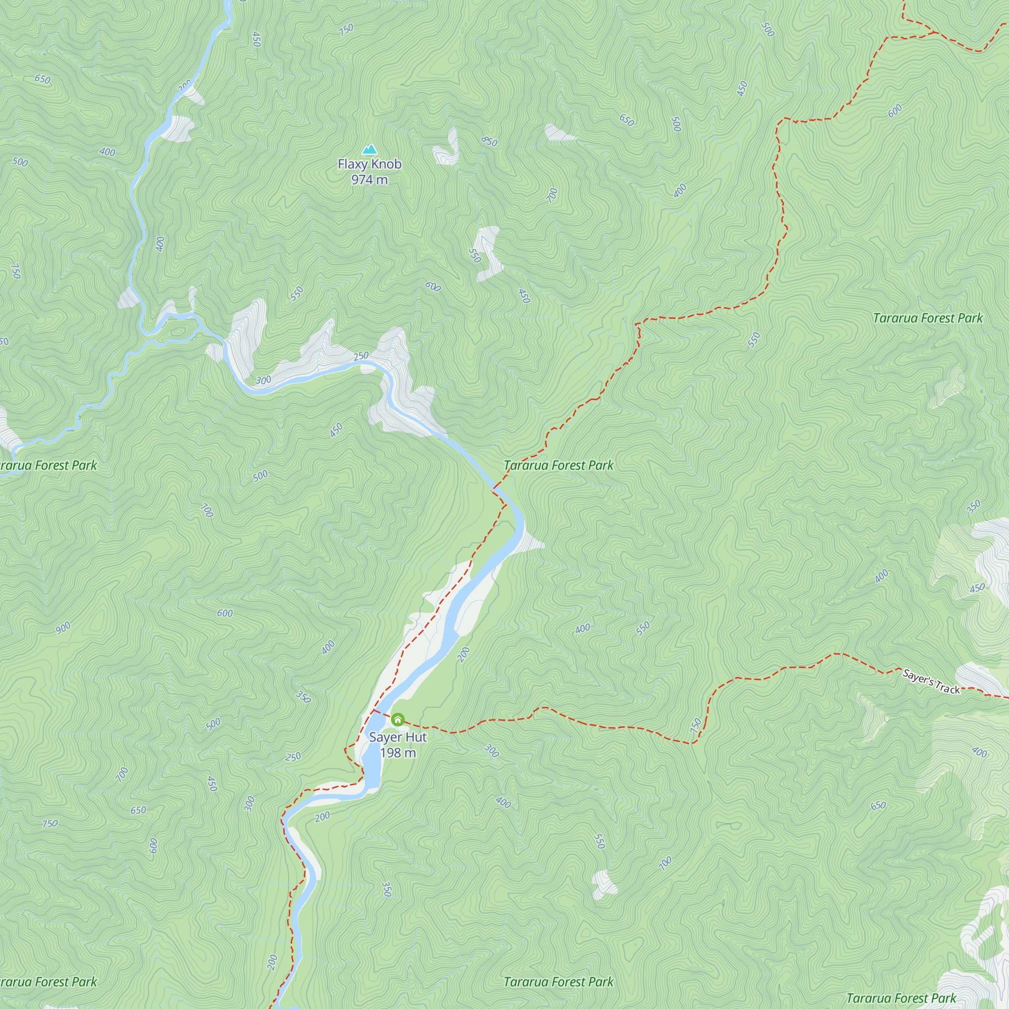 Totara Flats Hut map