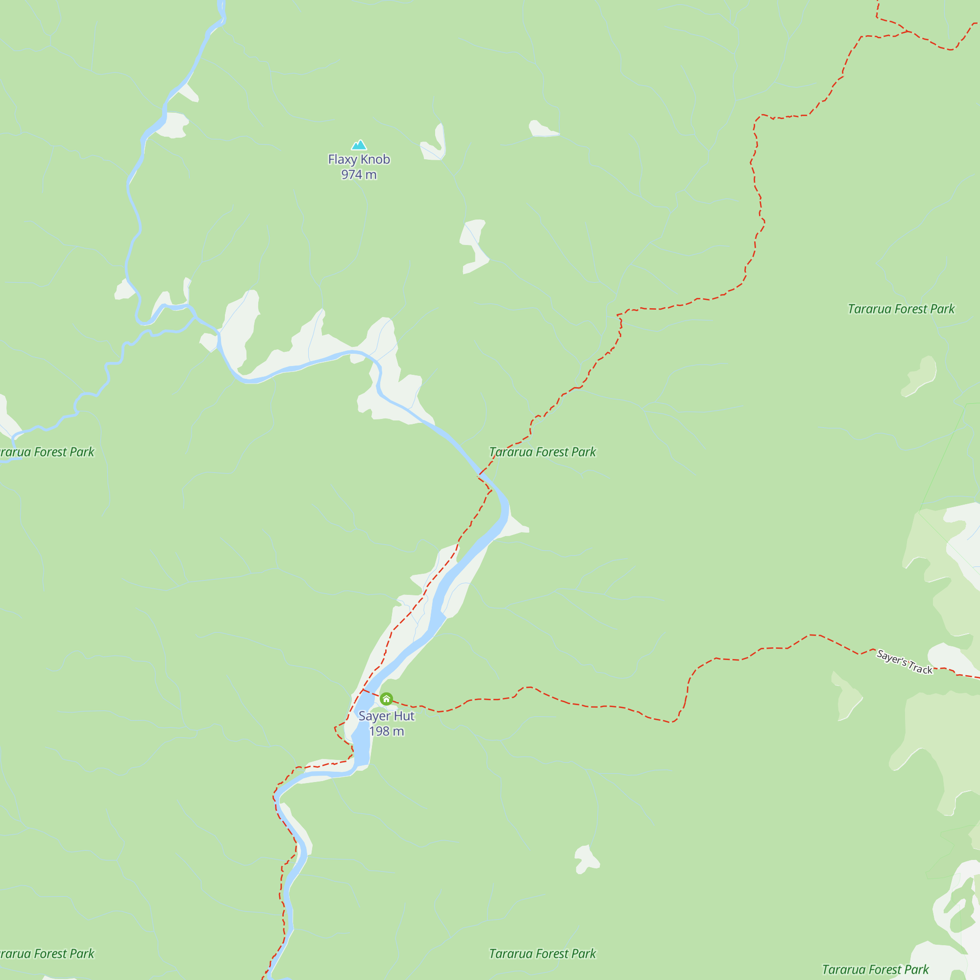 Totara Flats Hut map