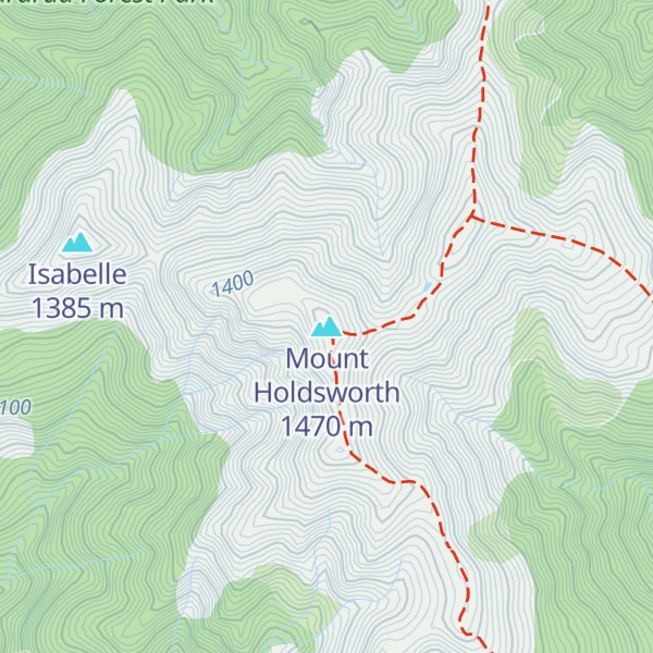 Map of Mount Holdsworth