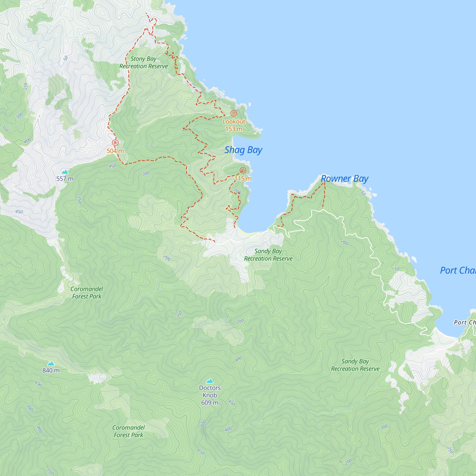 Stony Bay Bach map