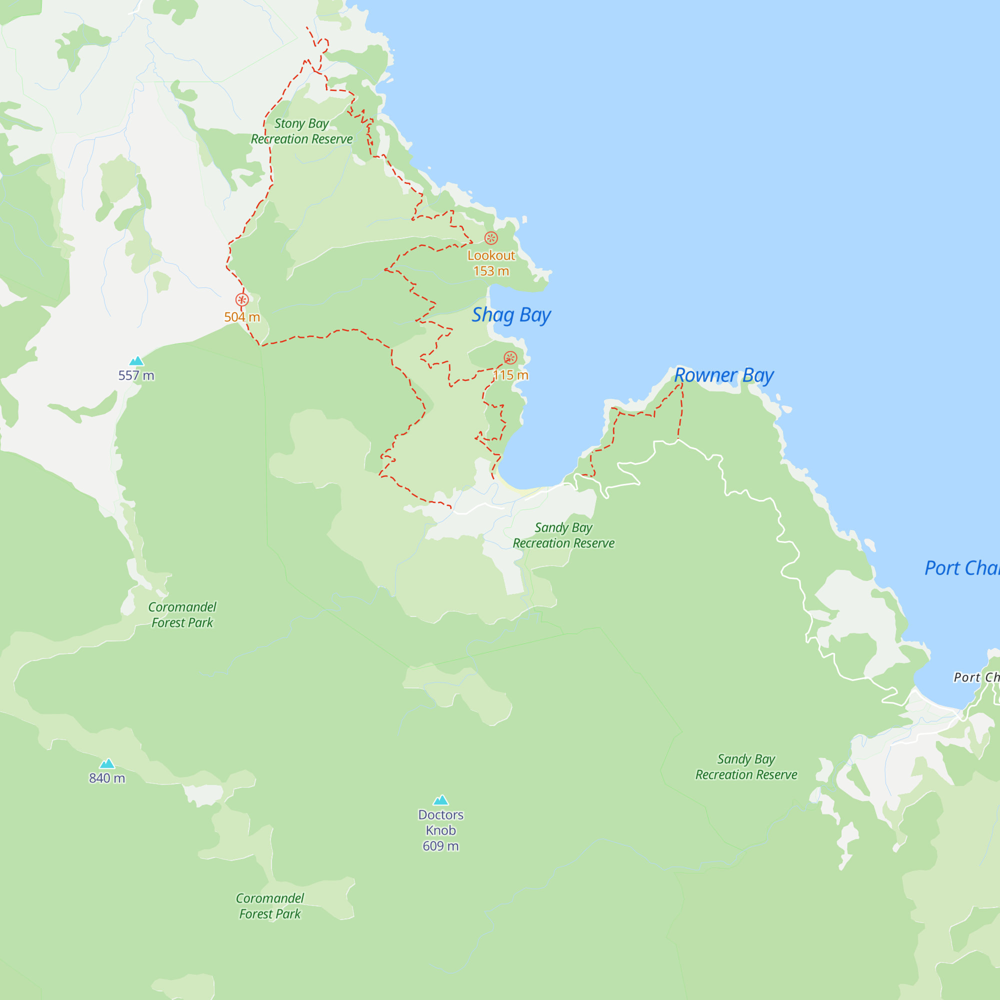 Stony Bay Bach map