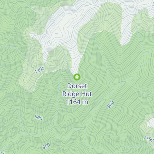 Map of Dorset Ridge Hut