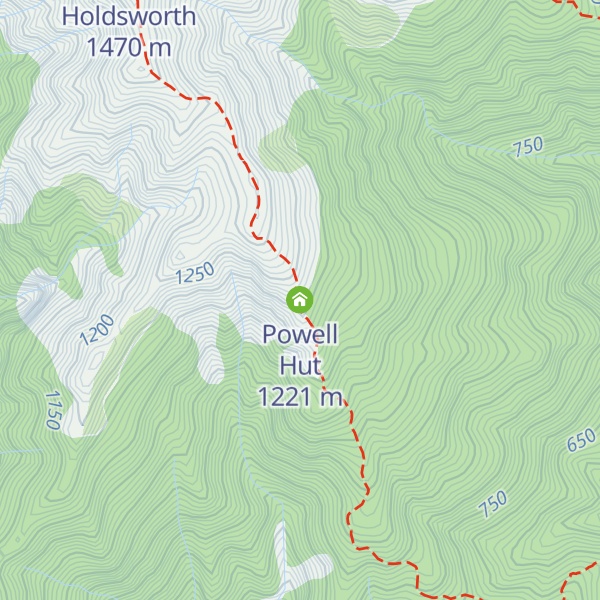 Map of Powell Hut