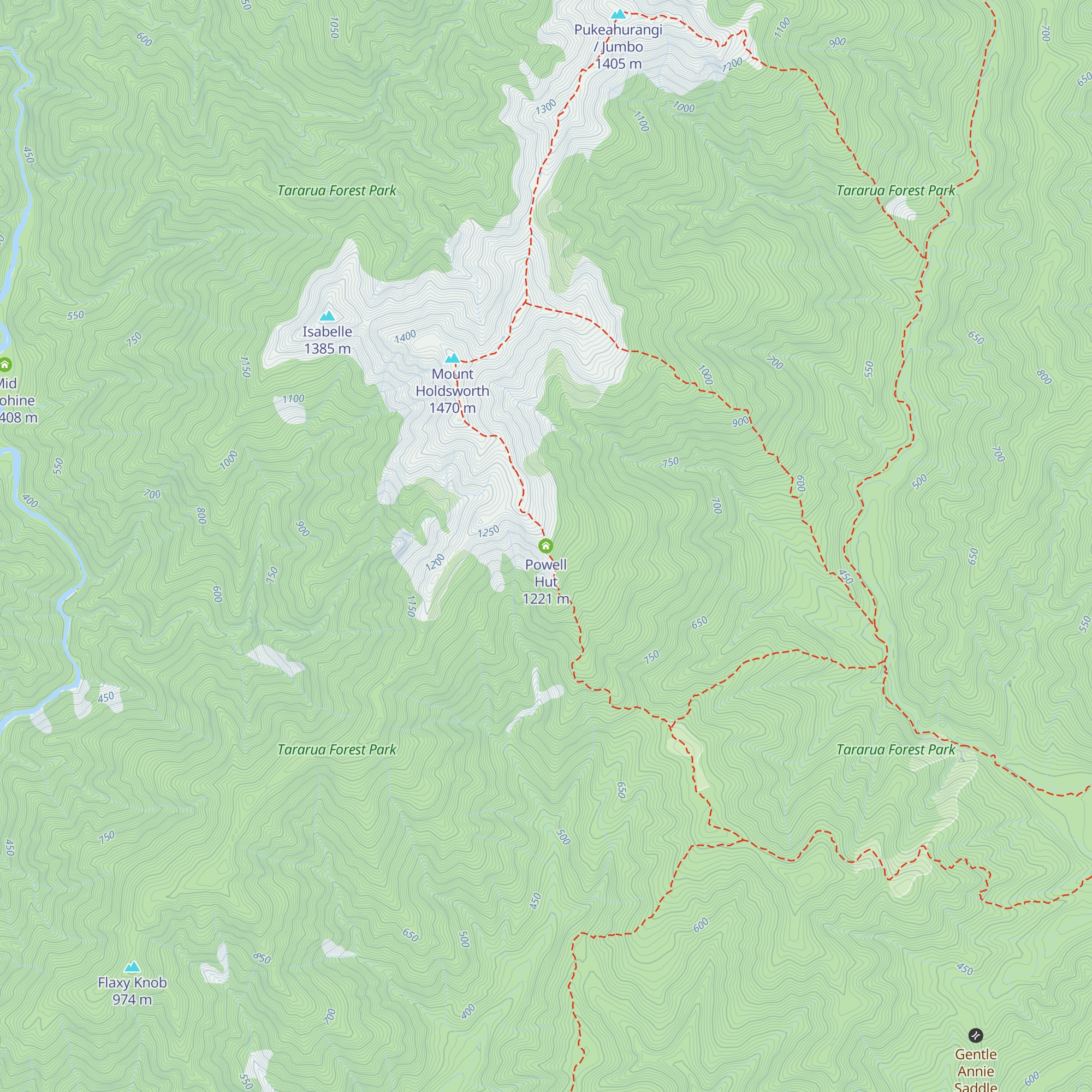 Powell Hut map