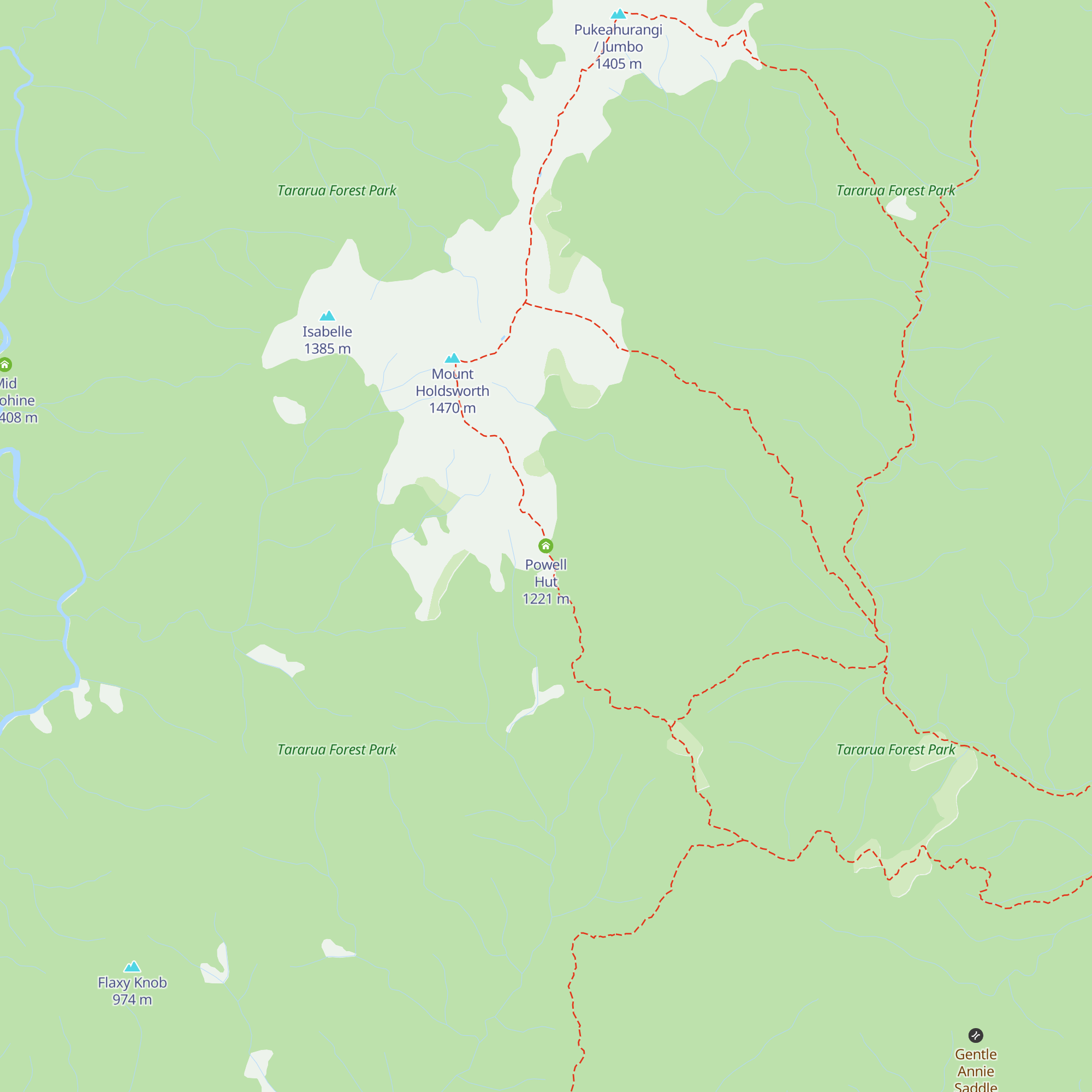 Powell Hut map
