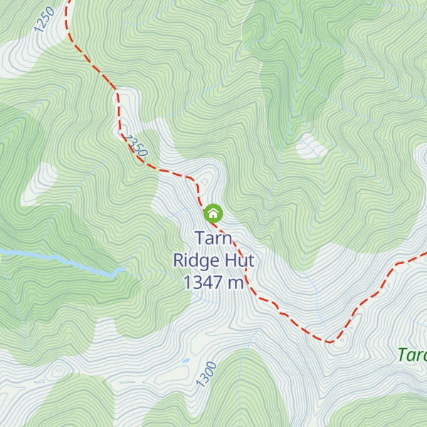 Map of Tarn Ridge Hut