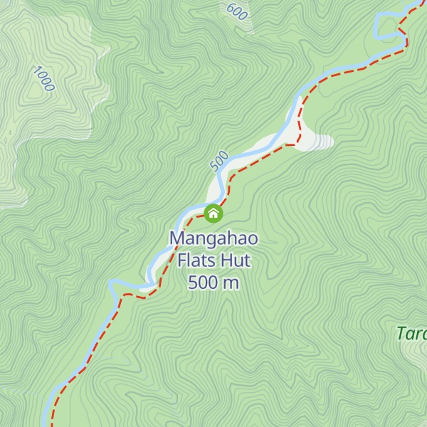 Map of Mangahao Flats Hut