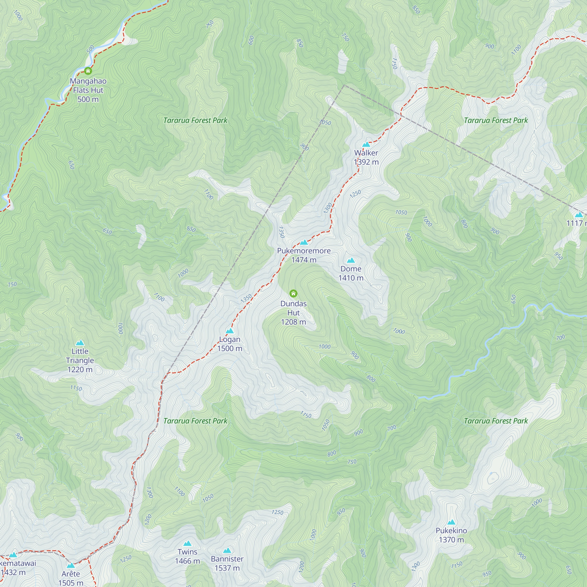 Dundas Hut map