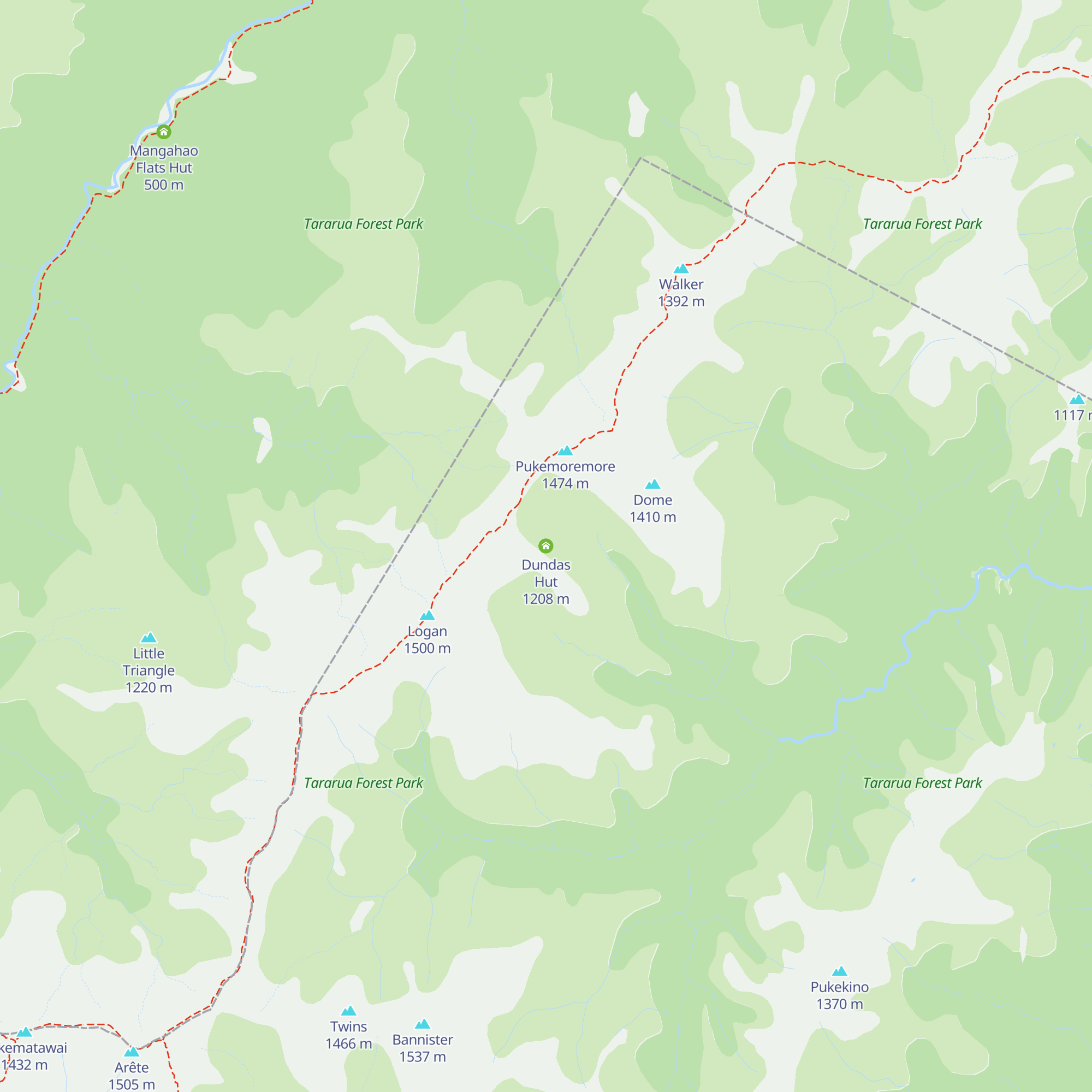 Dundas Hut map