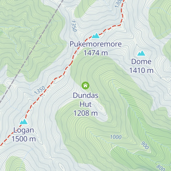 Map of Dundas Hut