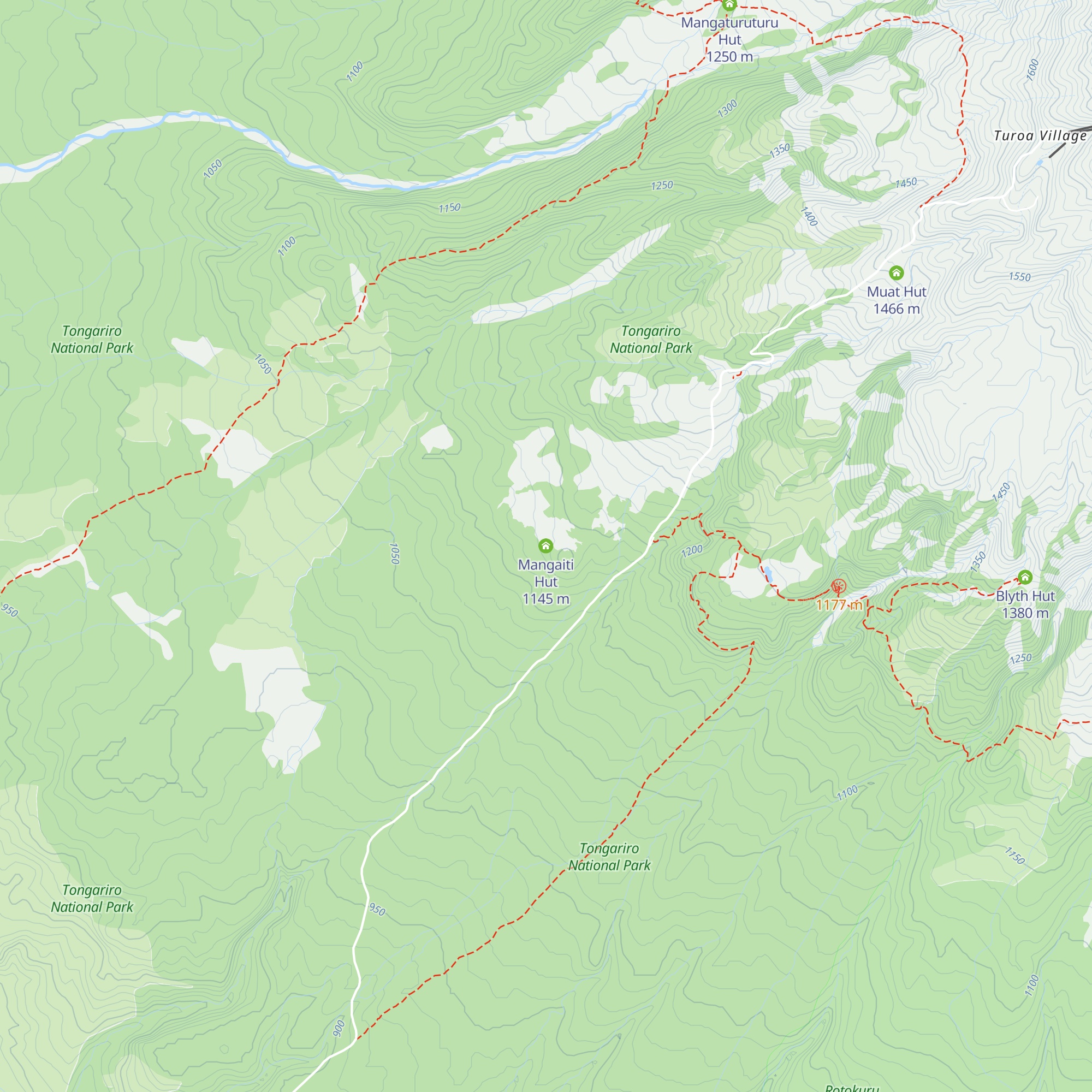 Mangaiti Hut map