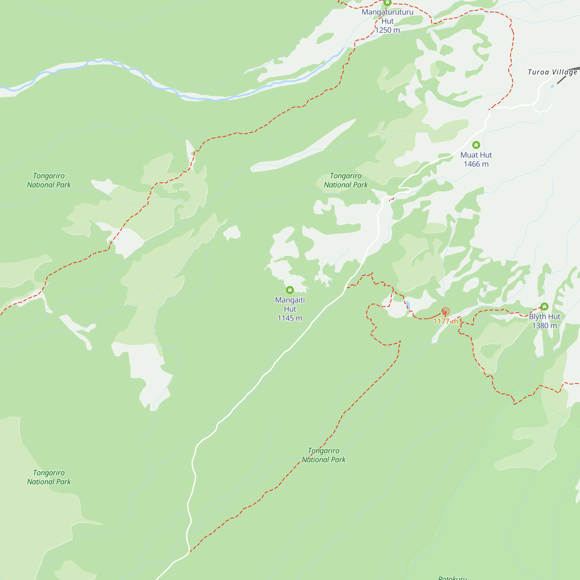 Mangaiti Hut map