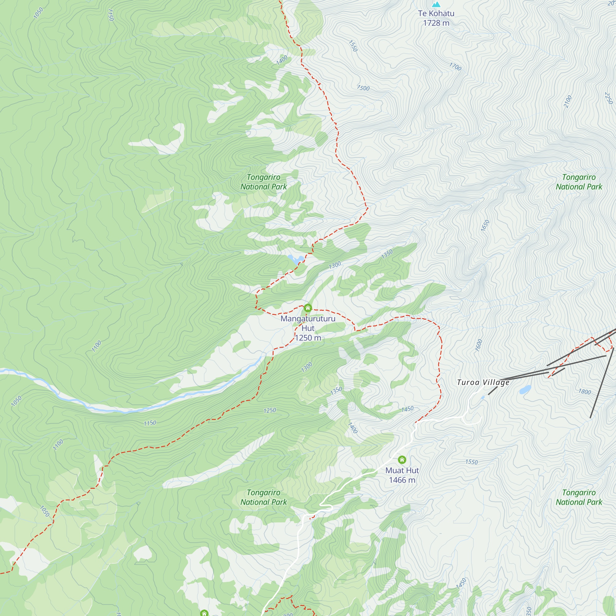 Mangaturuturu Hut map