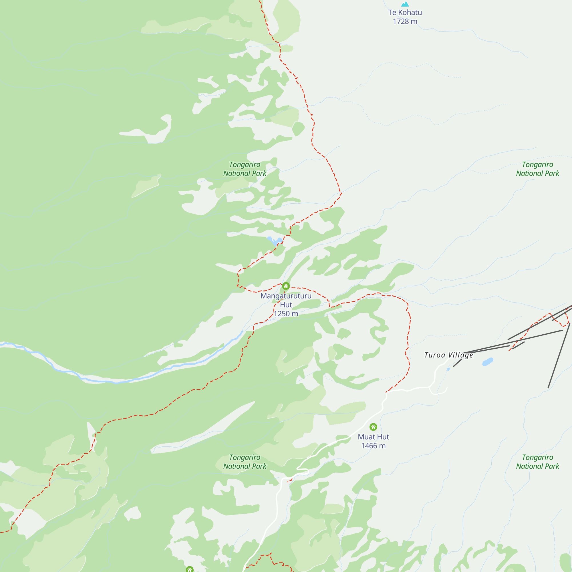 Mangaturuturu Hut map
