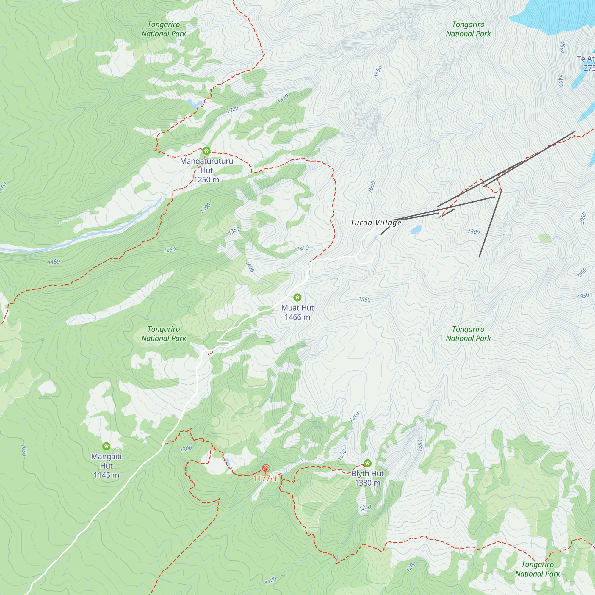 Muat Hut map