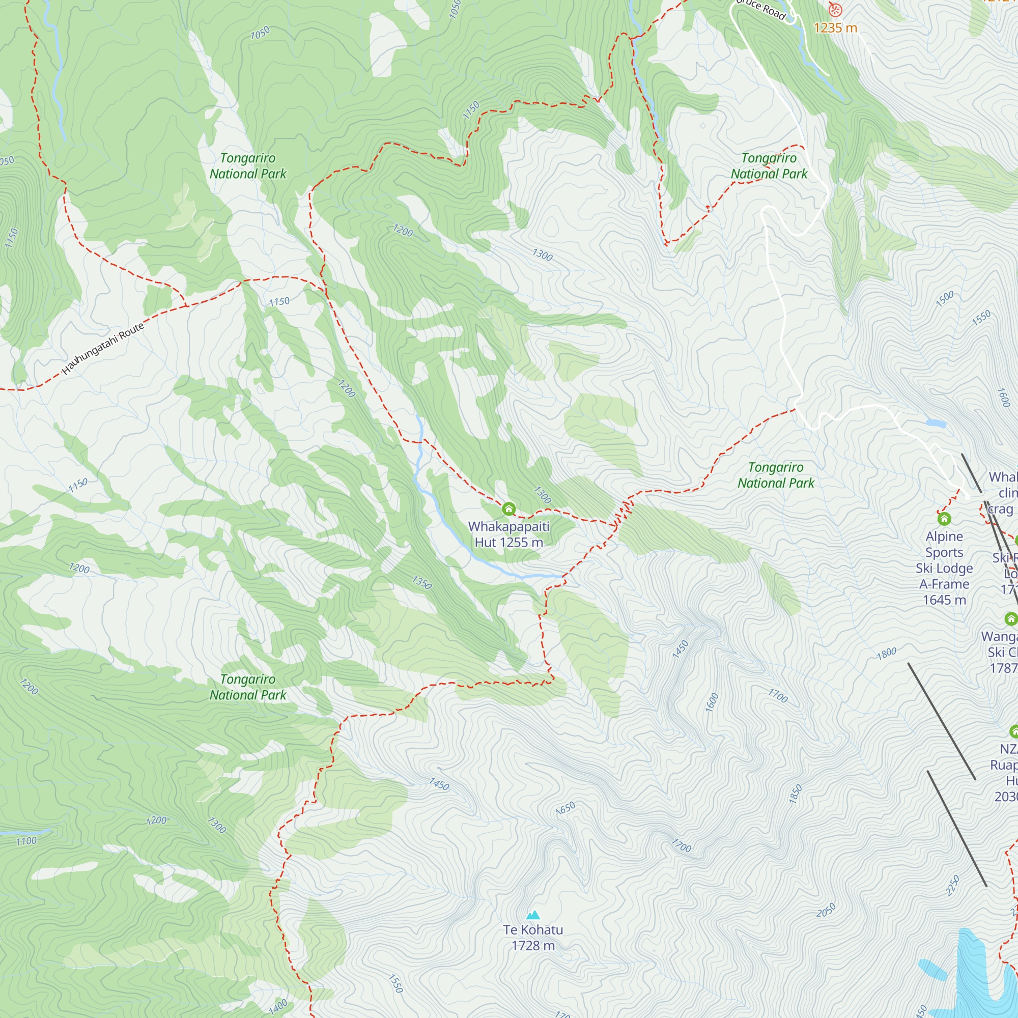 Whakapapaiti Hut map
