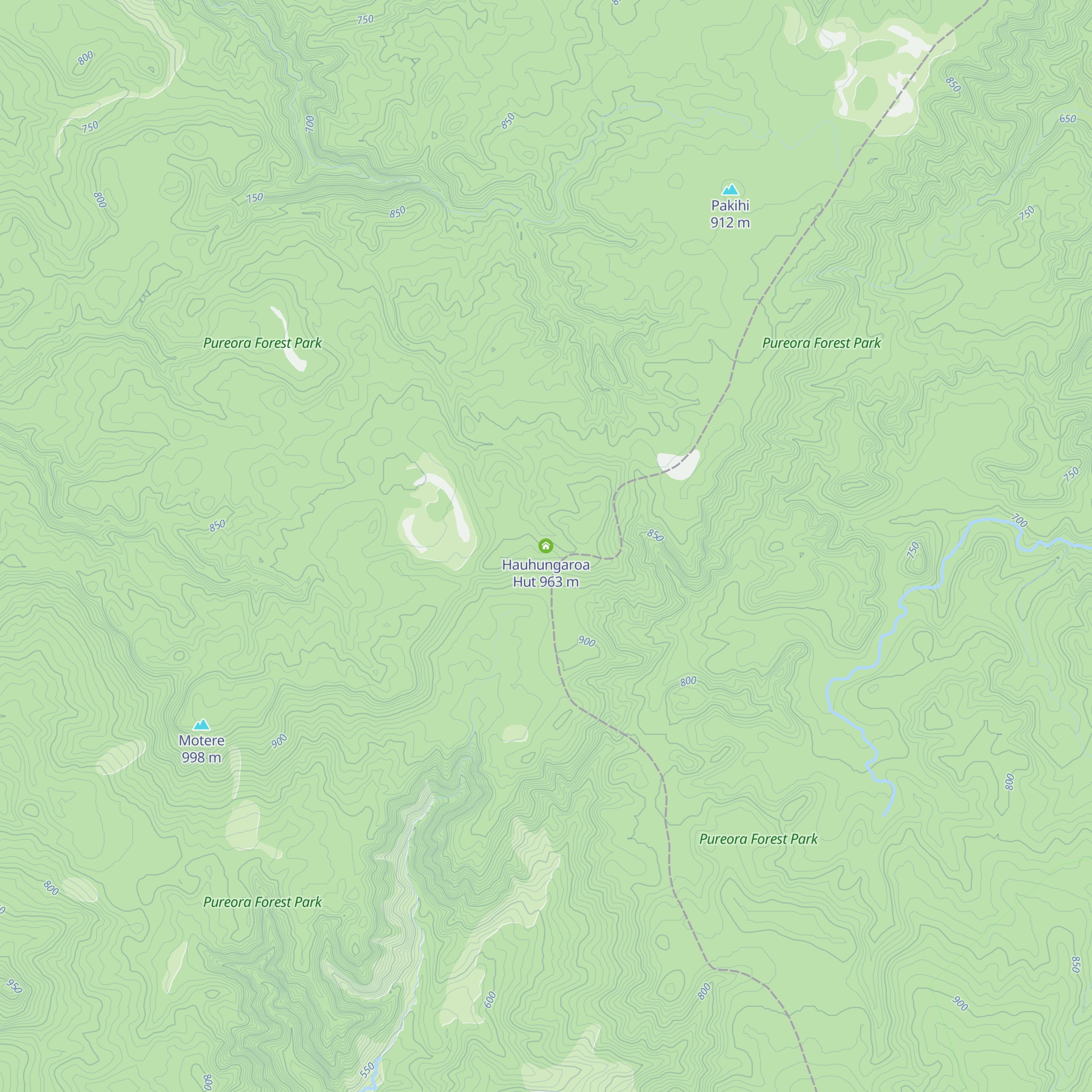 Hauhungaroa Hut map