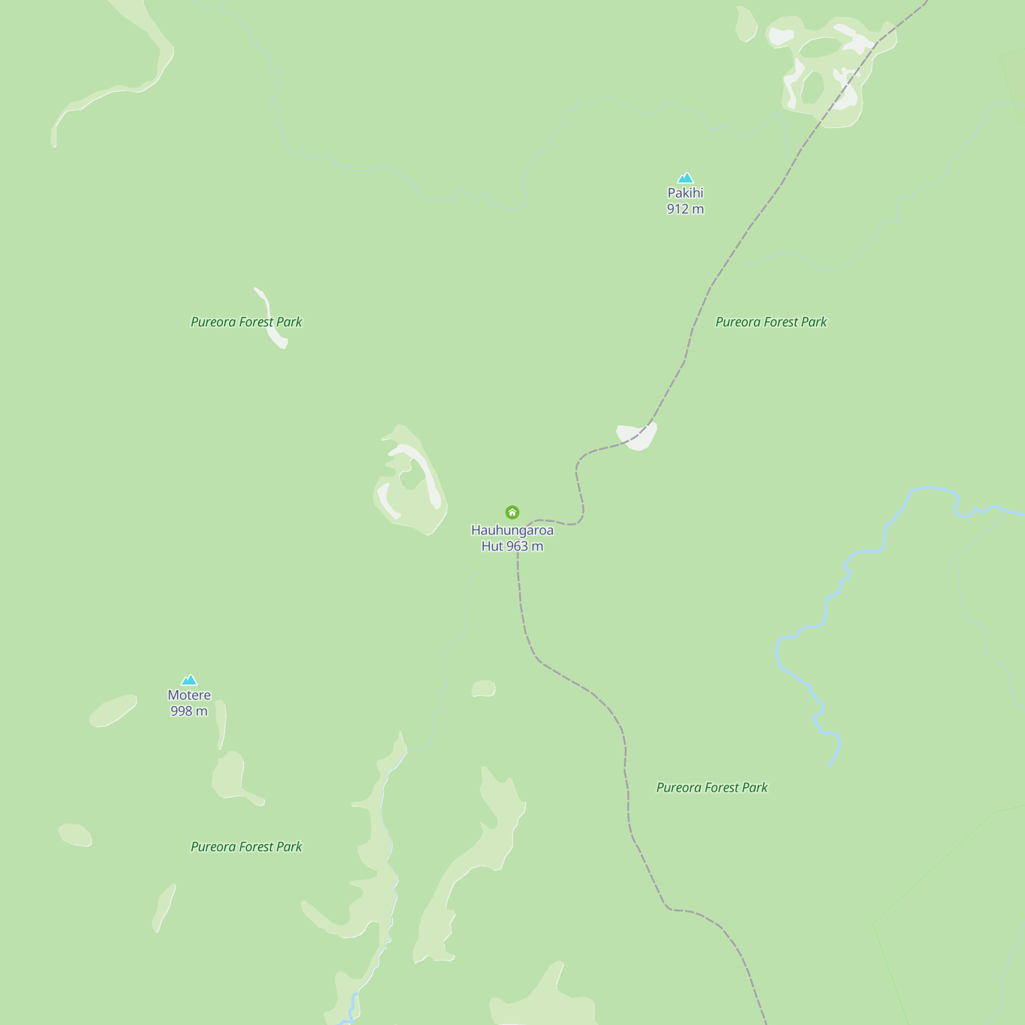 Hauhungaroa Hut map