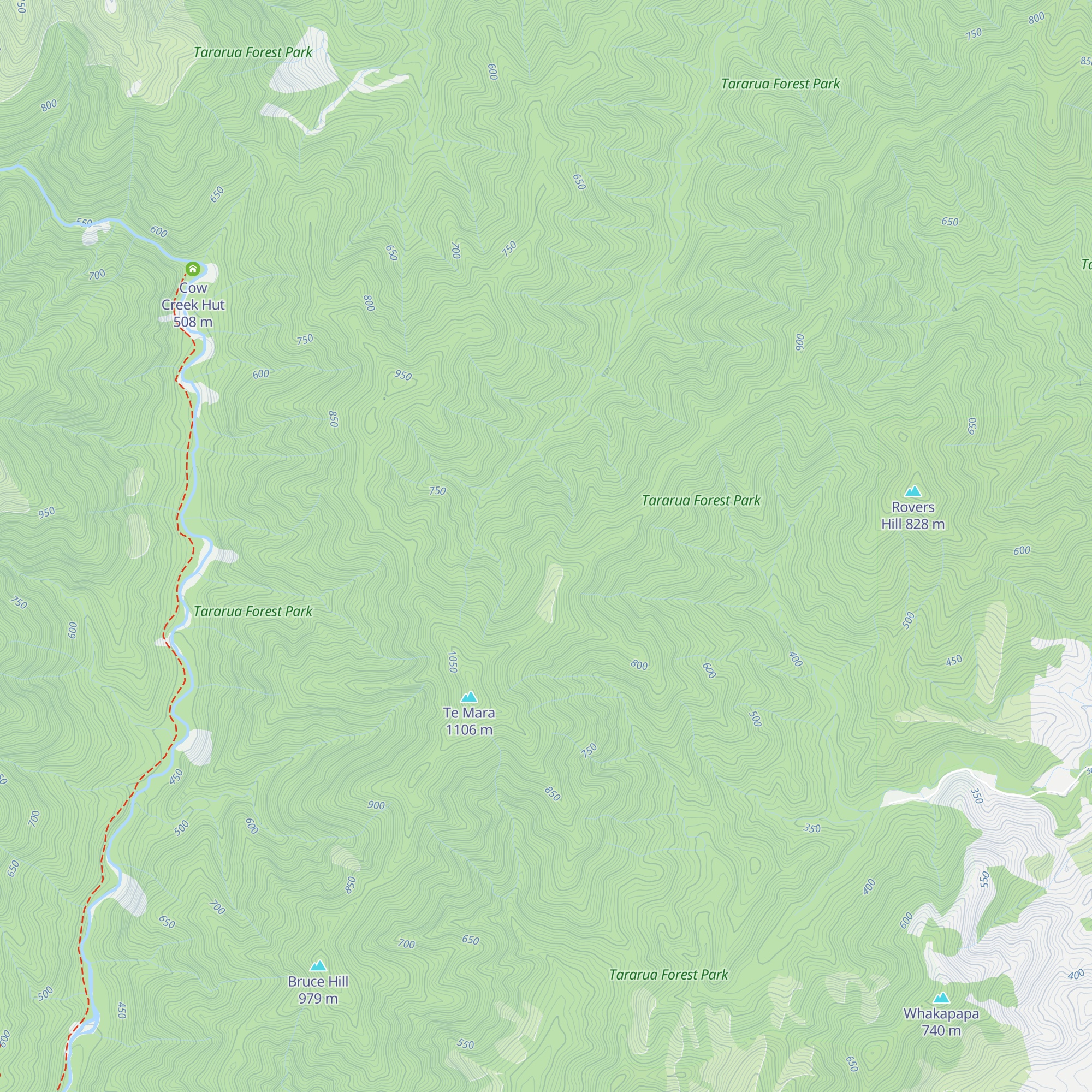 Blue Range Hut map