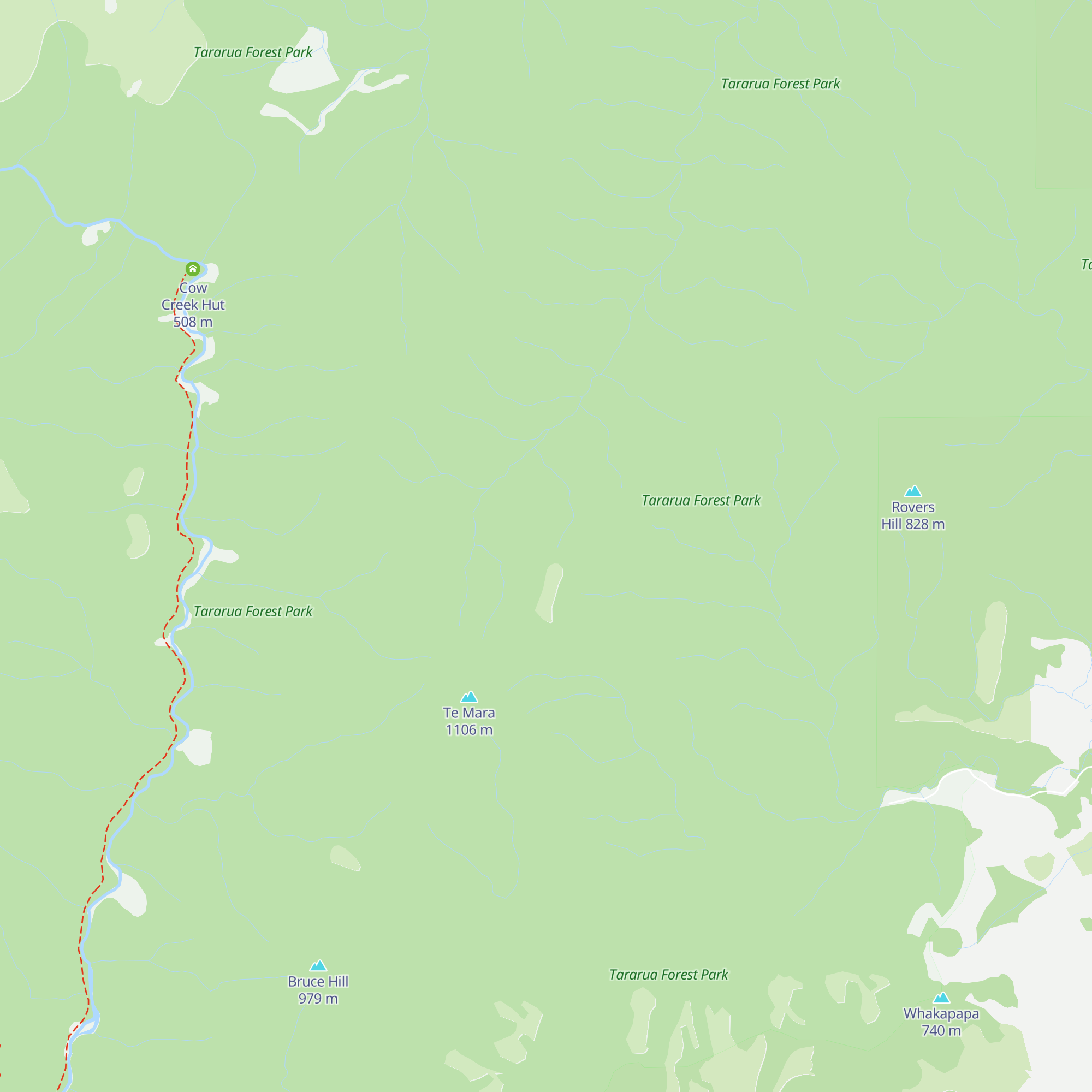 Blue Range Hut map