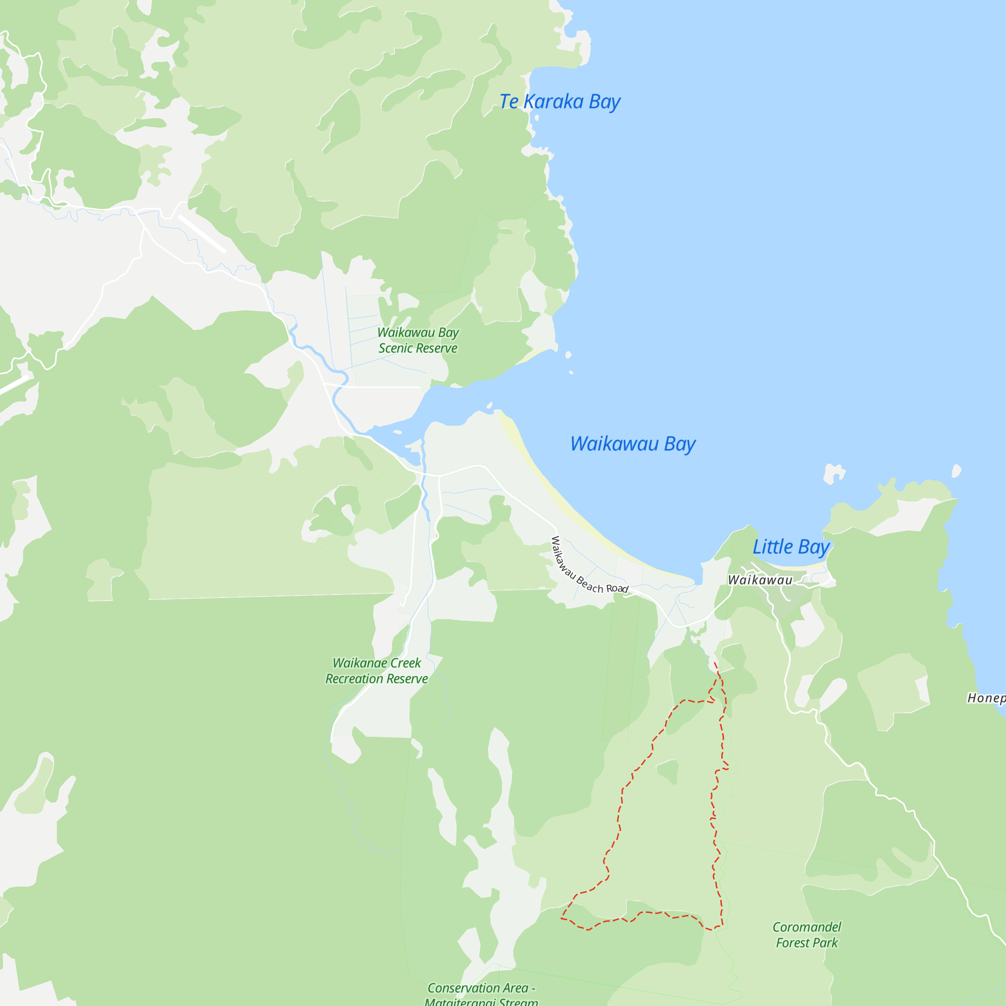 Waikawau Bay Lodge map