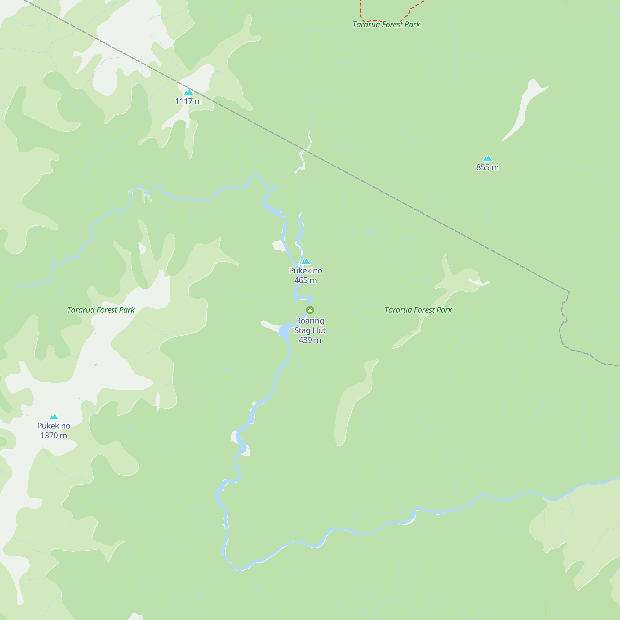 Roaring Stag Hut map