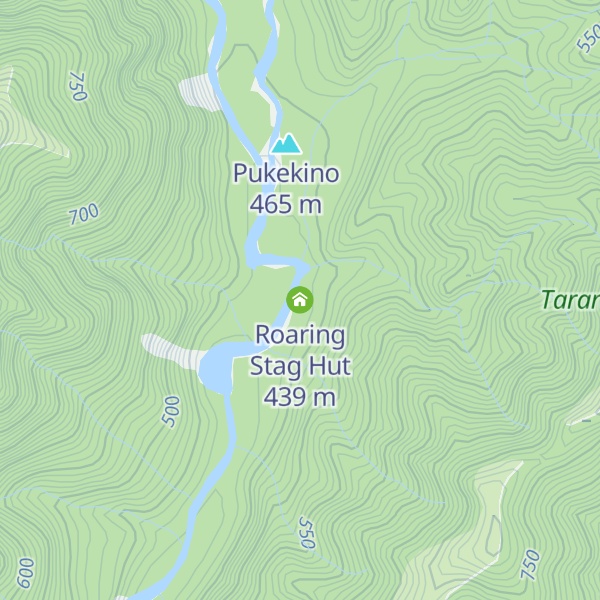 Map of Roaring Stag Hut